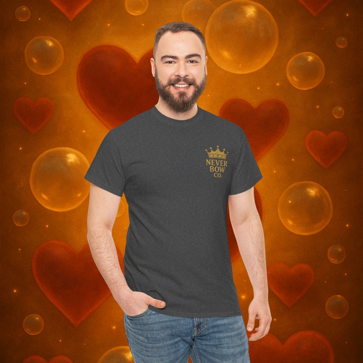 (Heavy Tee) Never Bow Co “Divine Still Lives” Statement Shirt | The Divine Still Lives "Heavy Tee" carries defiance: “Divine still lives in those who don’t submit.” A unisex cut for warriors, rebels, and truth seekers.