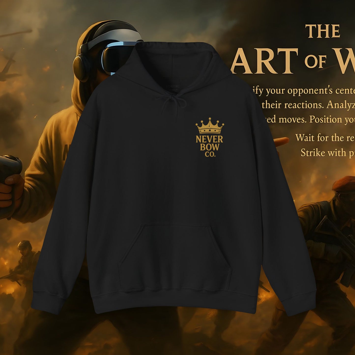 Never Bow Co “You’re in the Lion’s Den” Hoodie | Step into the Lion’s Den — where truth hunts lies. This hoodie isn’t fashion, it’s armour for rebels, warriors, and seekers who fight with courage, fire, and defiance.