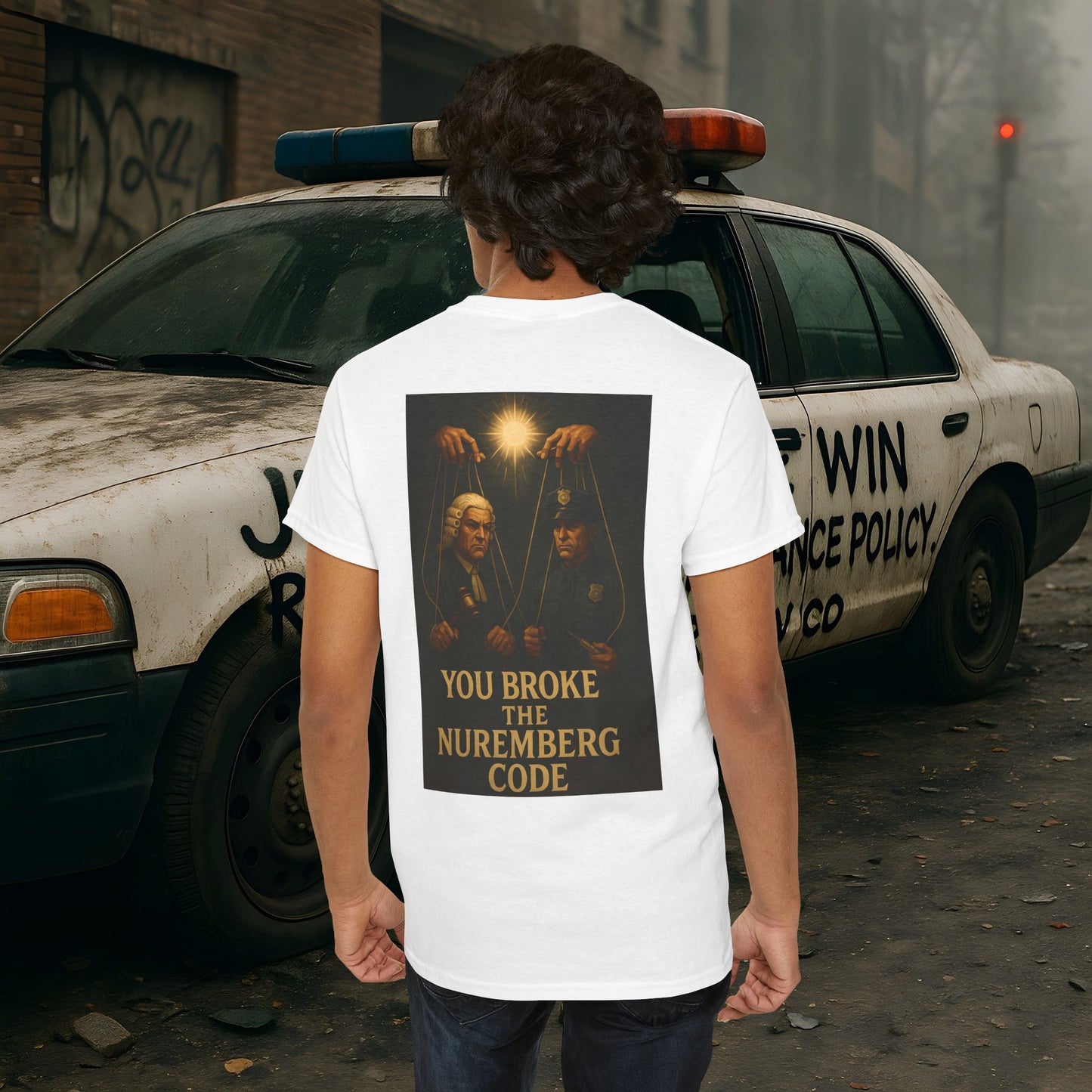 (Heavy Tee) Never Bow Co “You Broke Warrior’s Code” Defiance woven in cotton. Bold courtroom warrior’s graphic calling out broken codes. Built for strength, resistance, and truth-tellers who won’t fold. Wear the message, carry the fire, Never Bow.