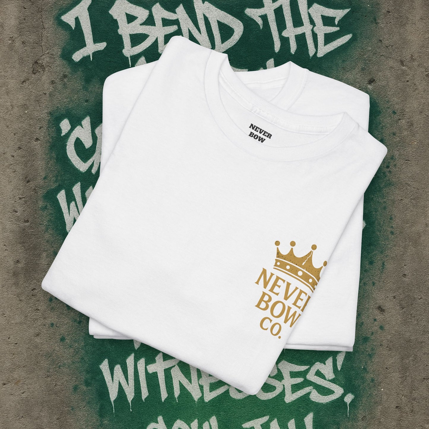 (Heavy Tee) Never Bow Co “You’re in the Lion’s Den” Graphic Streetwear Tee | Step into the Lion’s Den. Fearless statement piece built for warriors who refuse silence. Heavy cotton, bold graphic, courtroom grit. Wear strength, fight truth, and Never Bow.