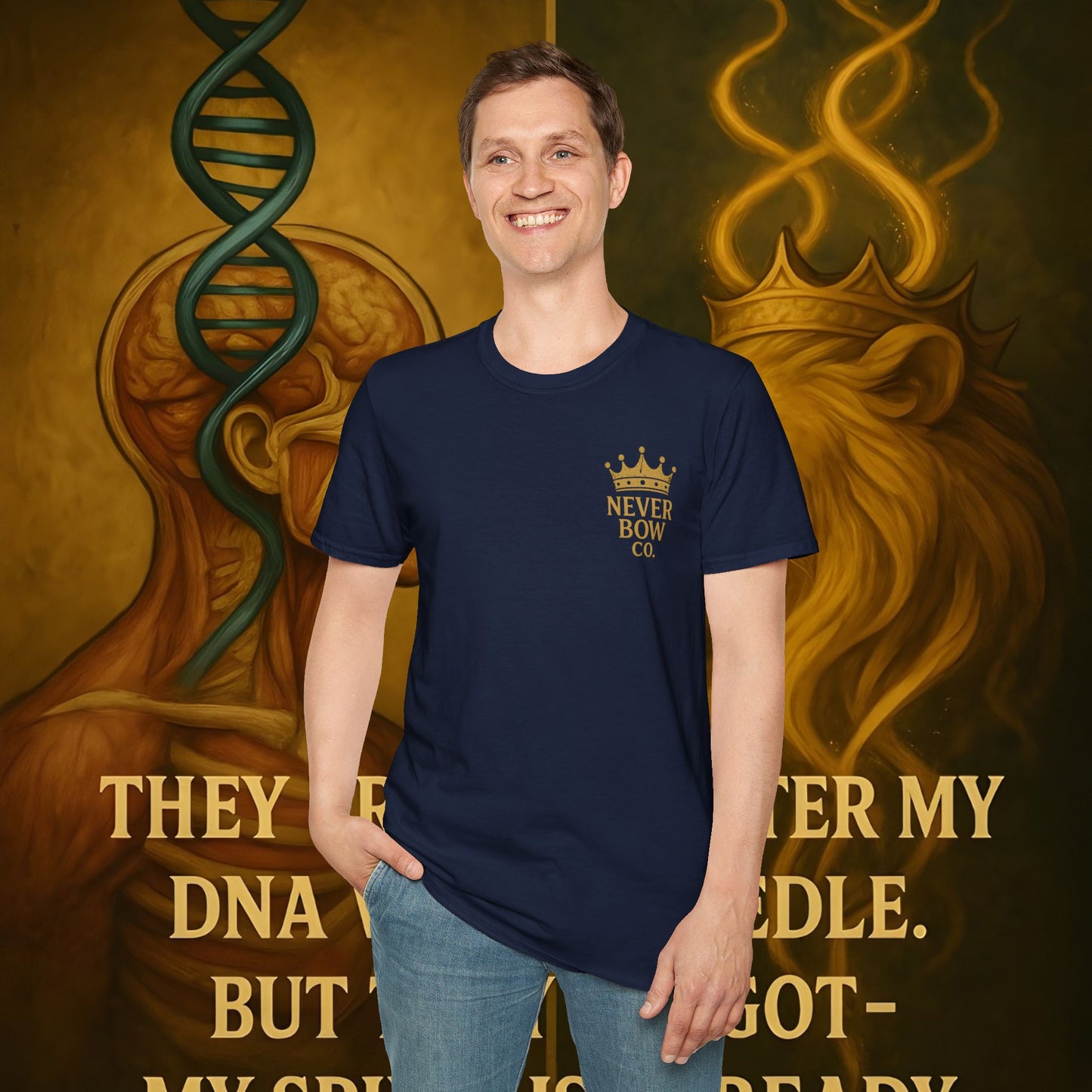 This Ain’t Magic Tee | Never Bow Co | Stand fearless in chaos. “This Ain’t Magic” is more than fabric — it’s truth in motion. Heavy cotton built for courtroom warriors, rebels, and believers who carry calm inside fire.