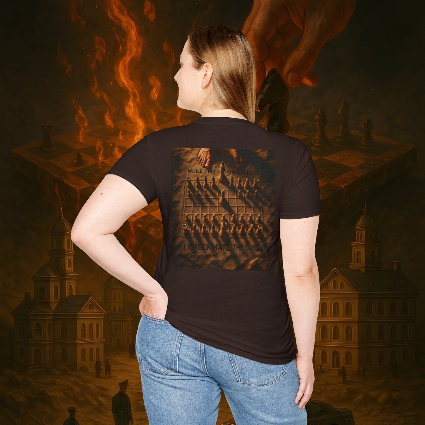 Never Bow Co Chess Series Tee – “The Game Is Over” | Declares victory on life’s battlefield. Featuring the Never Bow chess design, it symbolizes strategy, defiance, and final moves. For warriors who know the system’s game is finished.