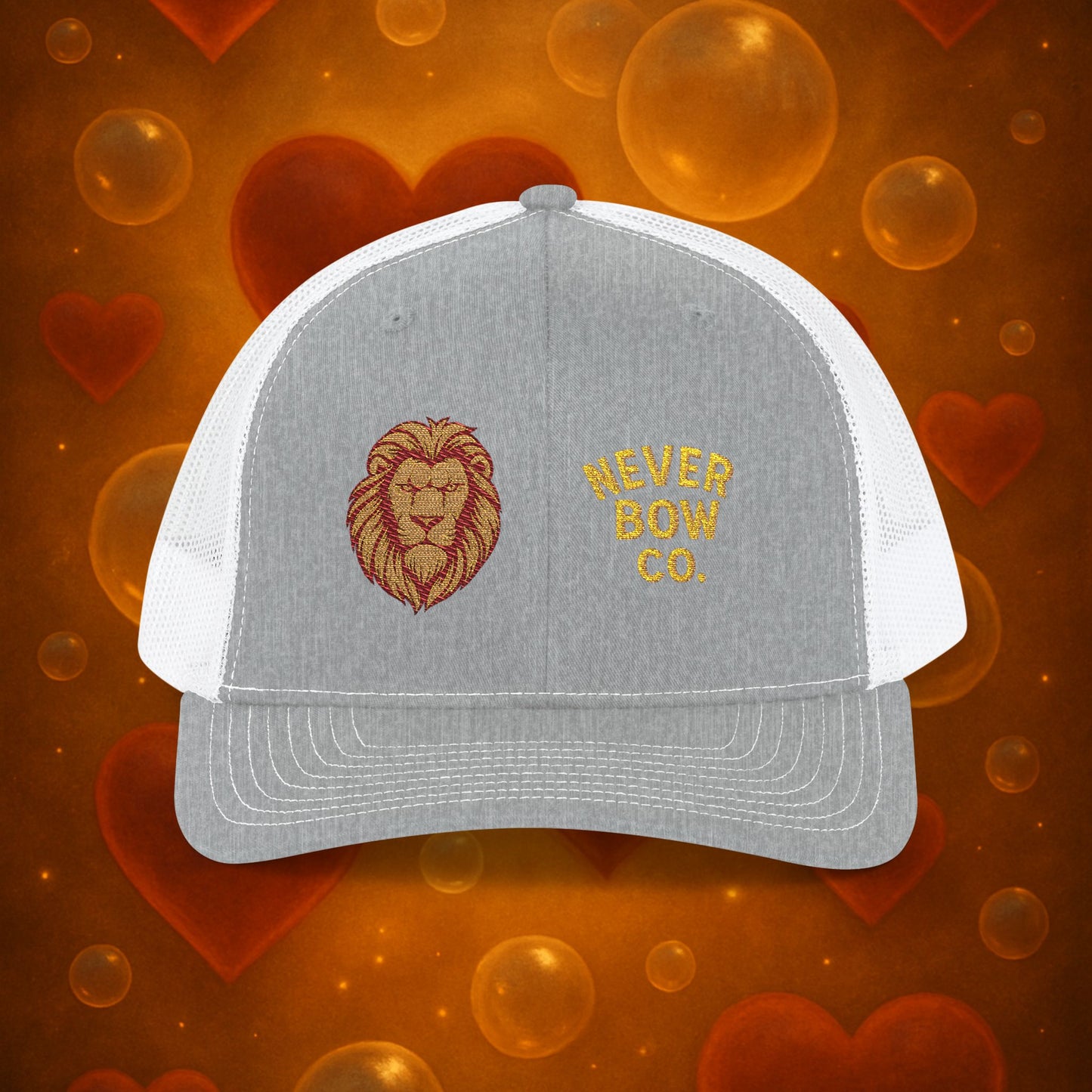 Never Bow Co. Embroidered Lion Hat – Defiance in Every Stitch. Carry the fire with the Never Bow Co. embroidered lion cap. Bold, unbreakable, stitched for warriors who won’t fold. Streetwear armor built for rebellion, defiance, and fearless truth-seekers.