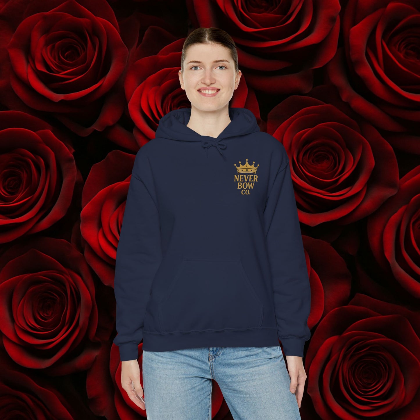 Never Bow Co. “Love Fiercely” Crowned Lion Hoodie | The crowned lion reminds you: Love fiercely, live boldly. A sacred strength hoodie crafted for rebels and dreamers who fight with heart, blending comfort, courage, and defiance in every stitch.