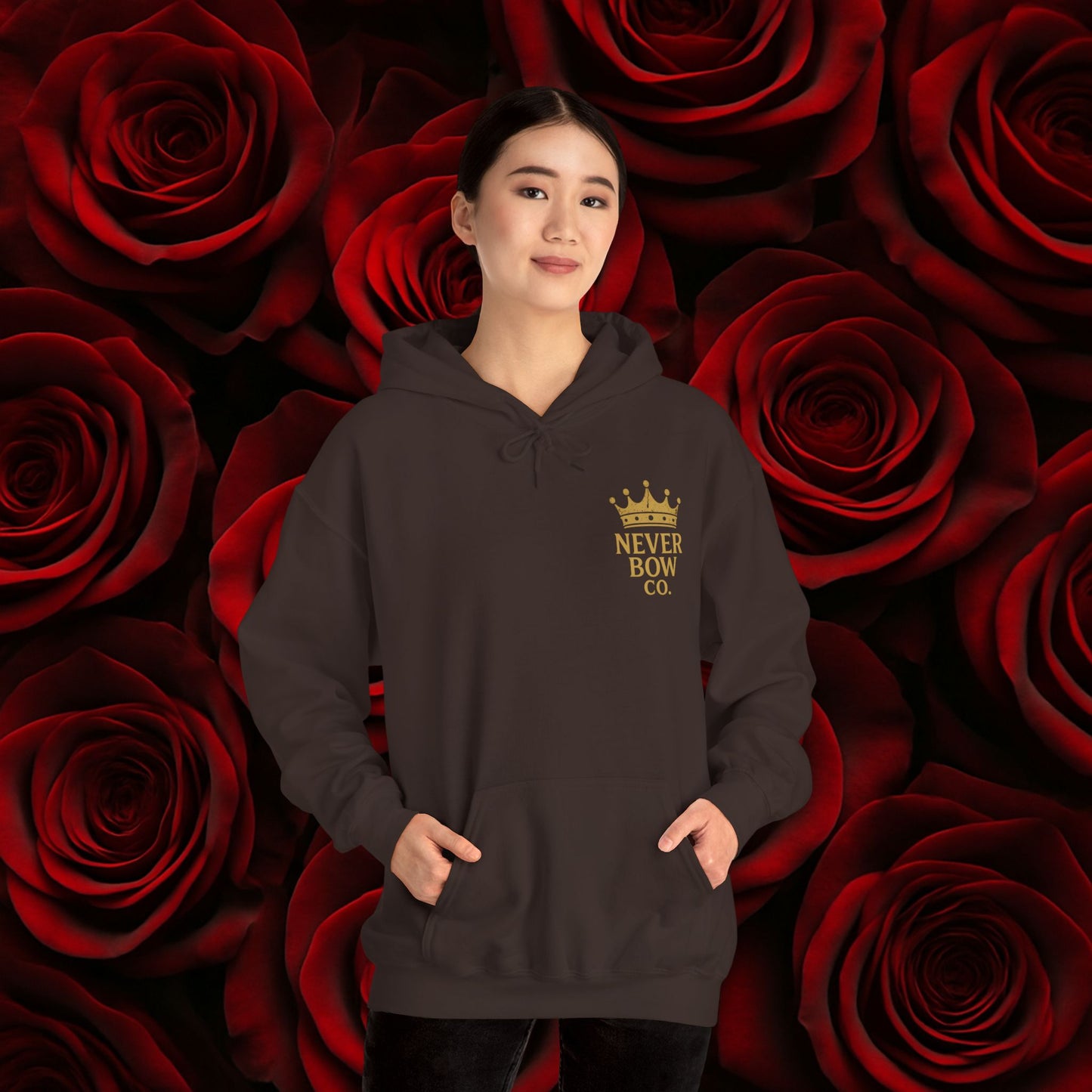 Never Bow Co. “Love Is My Religion” Lion Hoodie | A pullover for fearless souls. The crowned lion blazes with defiance: Love Is My Religion. Heavyweight comfort, cosmic strength, and unshakable streetwear for rebels who refuse to bow.