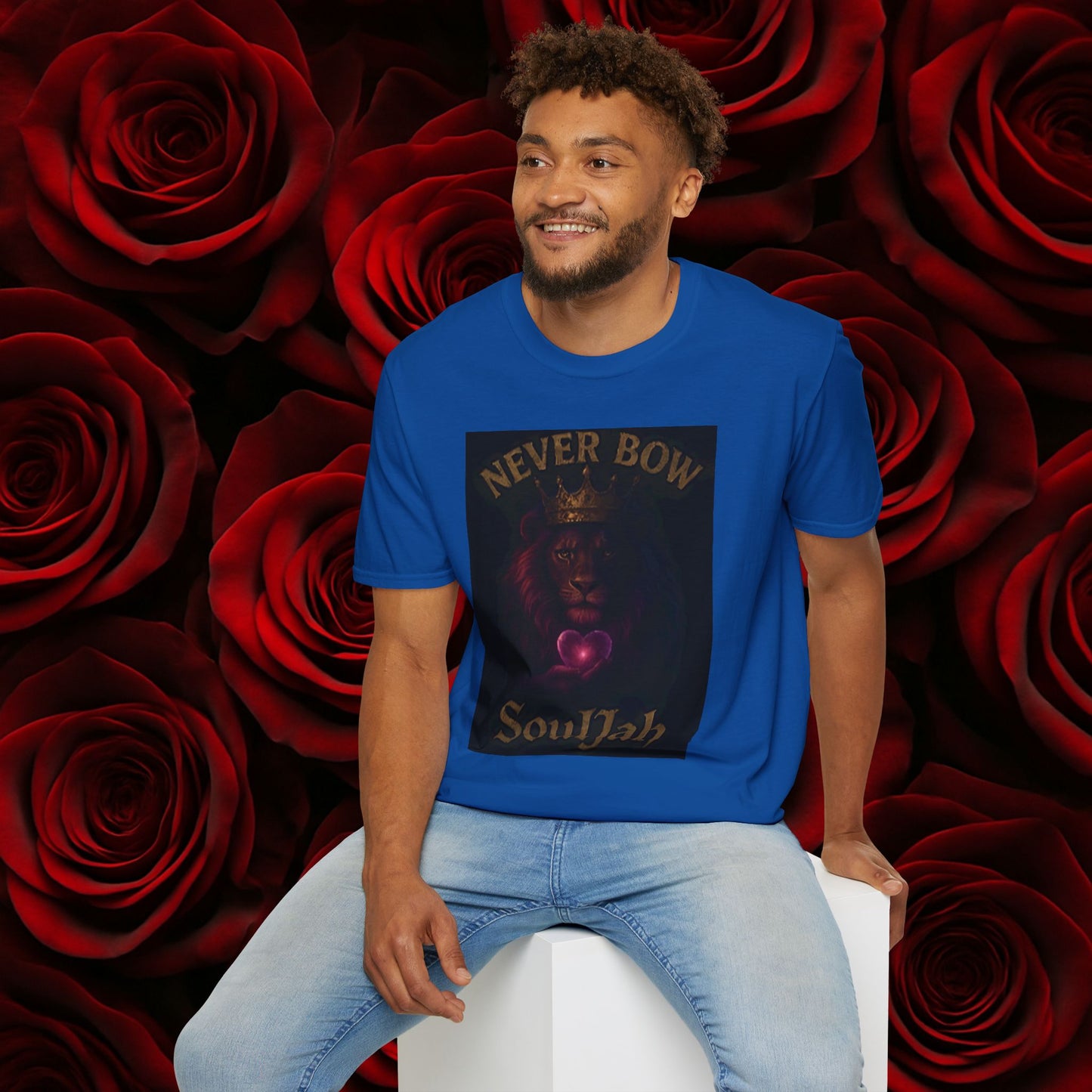 Never Bow SoulJah Tee | Sacred Lion Edition | Built as streetwear armor, the SoulJah Tee carries the sacred lion crest — symbol of defiance, loyalty, and truth. For rebels, warriors, and seekers who refuse submission. Wear strength. Never Bow.