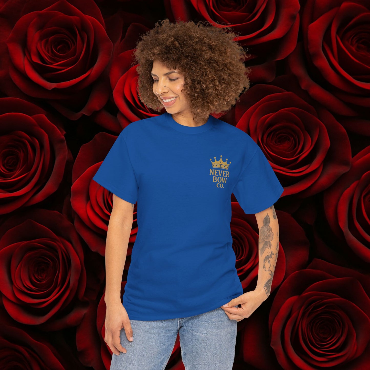 (Heavy Tee) Never Bow Co “Divine Still Lives” Statement Shirt | The Divine Still Lives "Heavy Tee" carries defiance: “Divine still lives in those who don’t submit.” A unisex cut for warriors, rebels, and truth seekers.