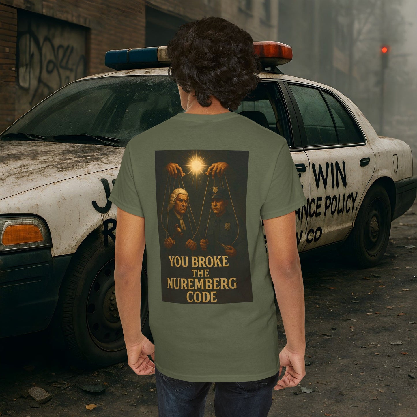 (Heavy Tee) Never Bow Co “You Broke Warrior’s Code” Defiance woven in cotton. Bold courtroom warrior’s graphic calling out broken codes. Built for strength, resistance, and truth-tellers who won’t fold. Wear the message, carry the fire, Never Bow.