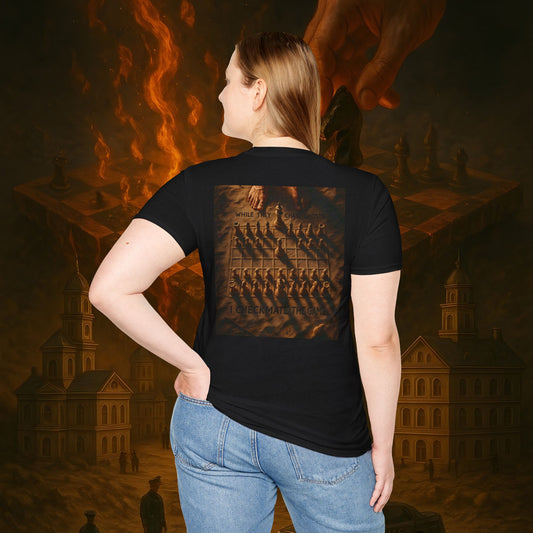 Never Bow Co Chess Series Tee – “The Game Is Over” | Declares victory on life’s battlefield. Featuring the Never Bow chess design, it symbolizes strategy, defiance, and final moves. For warriors who know the system’s game is finished.