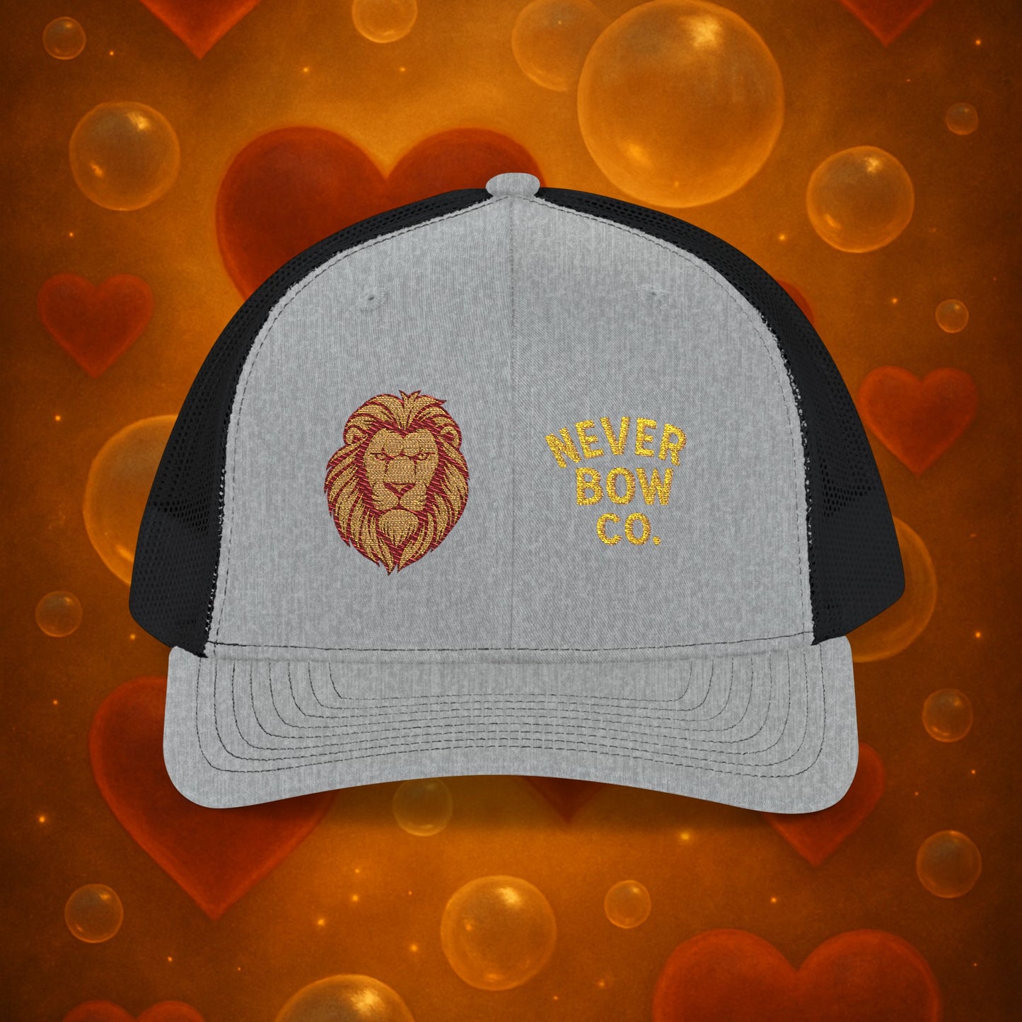 Never Bow Co. Embroidered Lion Hat – Defiance in Every Stitch. Carry the fire with the Never Bow Co. embroidered lion cap. Bold, unbreakable, stitched for warriors who won’t fold. Streetwear armor built for rebellion, defiance, and fearless truth-seekers.