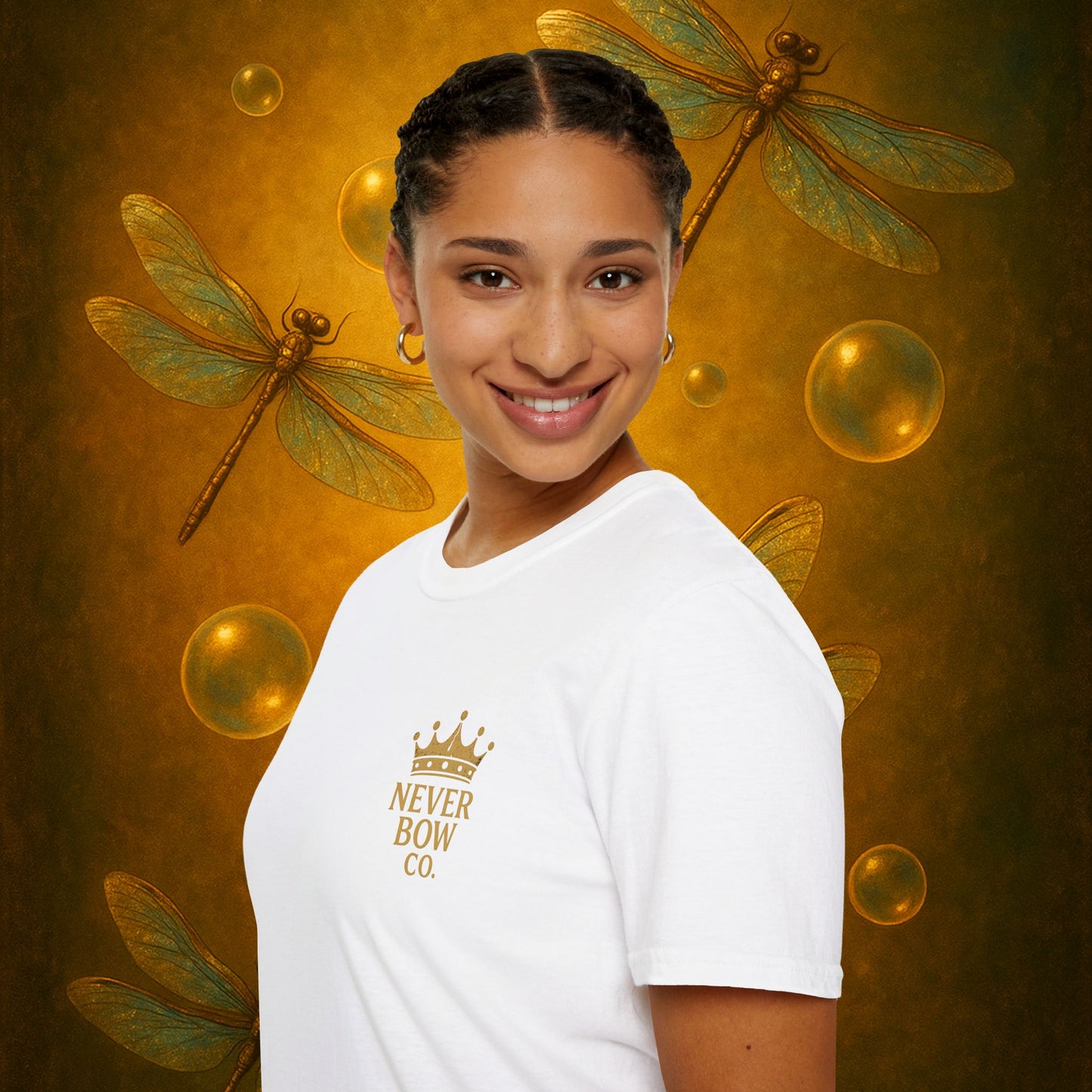 Never Bow Co. “Love Fiercely” Tee | Bold Streetwear Statement Shirt | The crowned lion commands: Love Fiercely. Heavy cotton strength meets fearless heart. Built for rebels who protect what matters and carry defiance with love. Wear the crown. Never Bow.