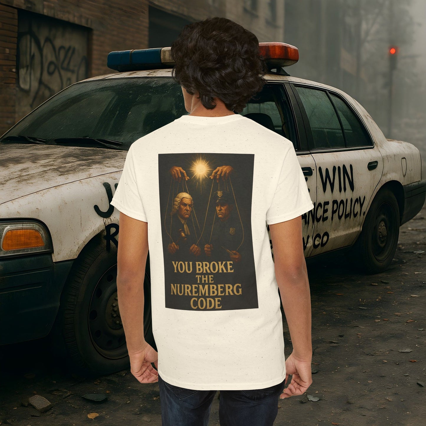 (Heavy Tee) Never Bow Co “You Broke Warrior’s Code” Defiance woven in cotton. Bold courtroom warrior’s graphic calling out broken codes. Built for strength, resistance, and truth-tellers who won’t fold. Wear the message, carry the fire, Never Bow.