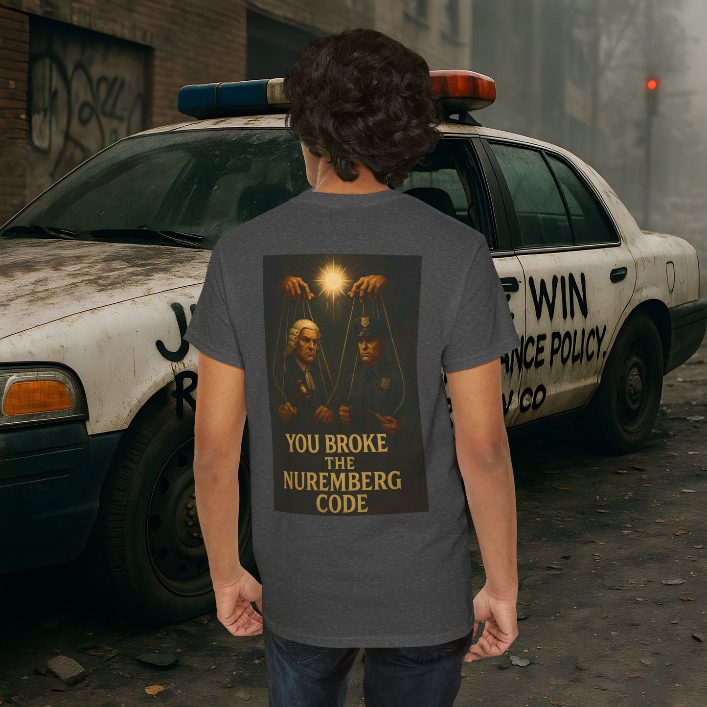 (Heavy Tee) Never Bow Co “You Broke Warrior’s Code” Defiance woven in cotton. Bold courtroom warrior’s graphic calling out broken codes. Built for strength, resistance, and truth-tellers who won’t fold. Wear the message, carry the fire, Never Bow.