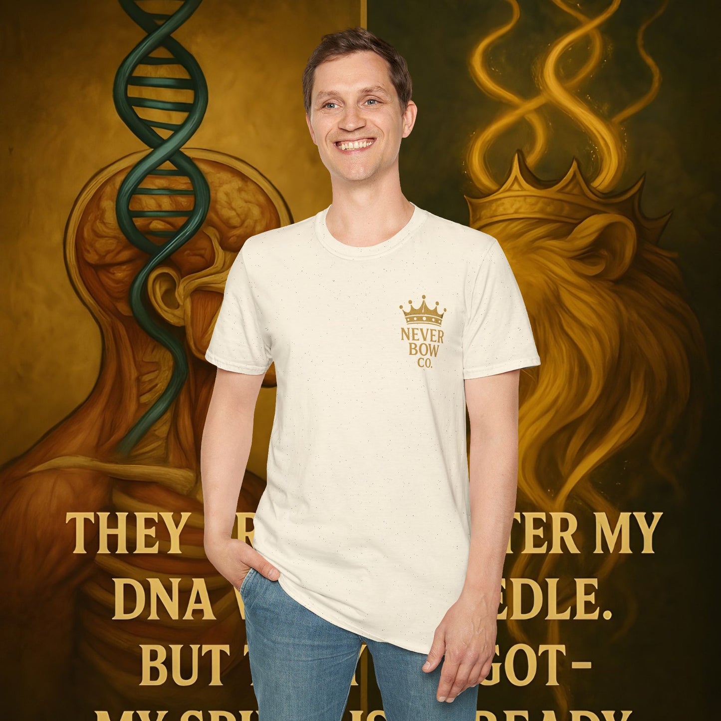 This Ain’t Magic Tee | Never Bow Co | Stand fearless in chaos. “This Ain’t Magic” is more than fabric — it’s truth in motion. Heavy cotton built for courtroom warriors, rebels, and believers who carry calm inside fire.