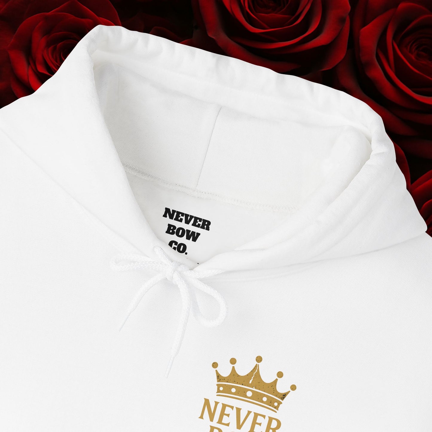 Never Bow Co. “Love Is My Religion” Lion Hoodie | A pullover for fearless souls. The crowned lion blazes with defiance: Love Is My Religion. Heavyweight comfort, cosmic strength, and unshakable streetwear for rebels who refuse to bow.