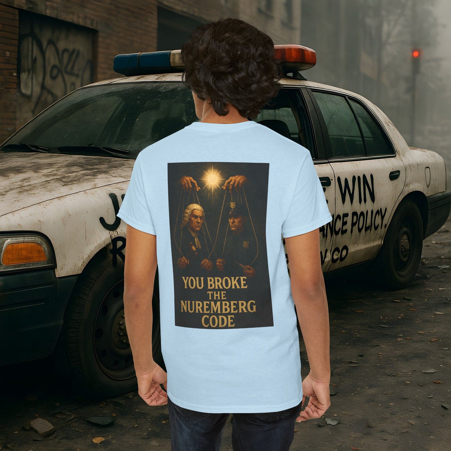 (Heavy Tee) Never Bow Co “You Broke Warrior’s Code” Defiance woven in cotton. Bold courtroom warrior’s graphic calling out broken codes. Built for strength, resistance, and truth-tellers who won’t fold. Wear the message, carry the fire, Never Bow.