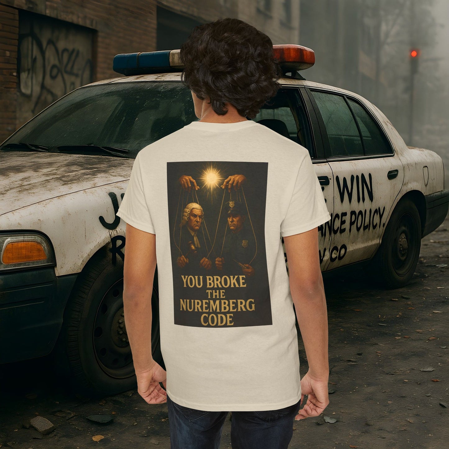 (Heavy Tee) Never Bow Co “You Broke Warrior’s Code” Defiance woven in cotton. Bold courtroom warrior’s graphic calling out broken codes. Built for strength, resistance, and truth-tellers who won’t fold. Wear the message, carry the fire, Never Bow.