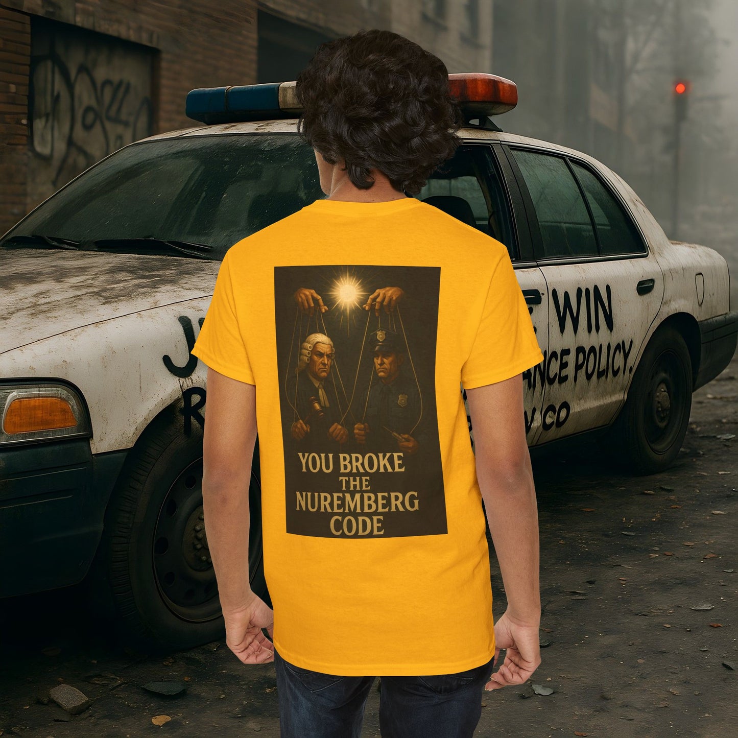 (Heavy Tee) Never Bow Co “You Broke Warrior’s Code” Defiance woven in cotton. Bold courtroom warrior’s graphic calling out broken codes. Built for strength, resistance, and truth-tellers who won’t fold. Wear the message, carry the fire, Never Bow.