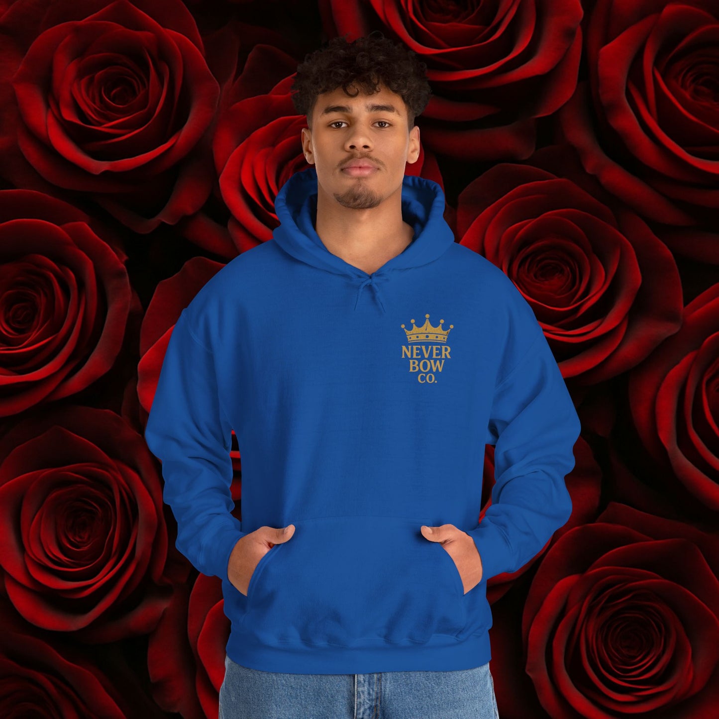 Never Bow Co. “Love Fiercely” Crowned Lion Hoodie | The crowned lion reminds you: Love fiercely, live boldly. A sacred strength hoodie crafted for rebels and dreamers who fight with heart, blending comfort, courage, and defiance in every stitch.