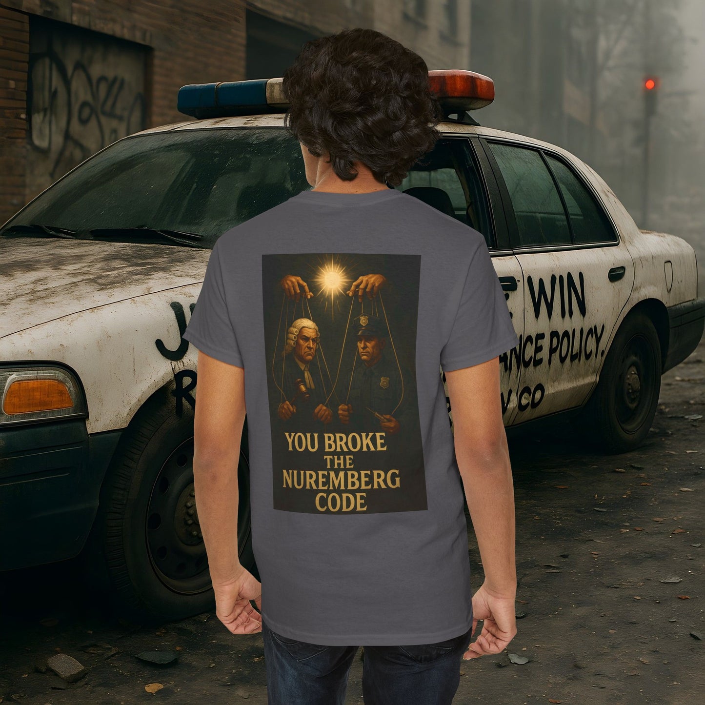 (Heavy Tee) Never Bow Co “You Broke Warrior’s Code” Defiance woven in cotton. Bold courtroom warrior’s graphic calling out broken codes. Built for strength, resistance, and truth-tellers who won’t fold. Wear the message, carry the fire, Never Bow.