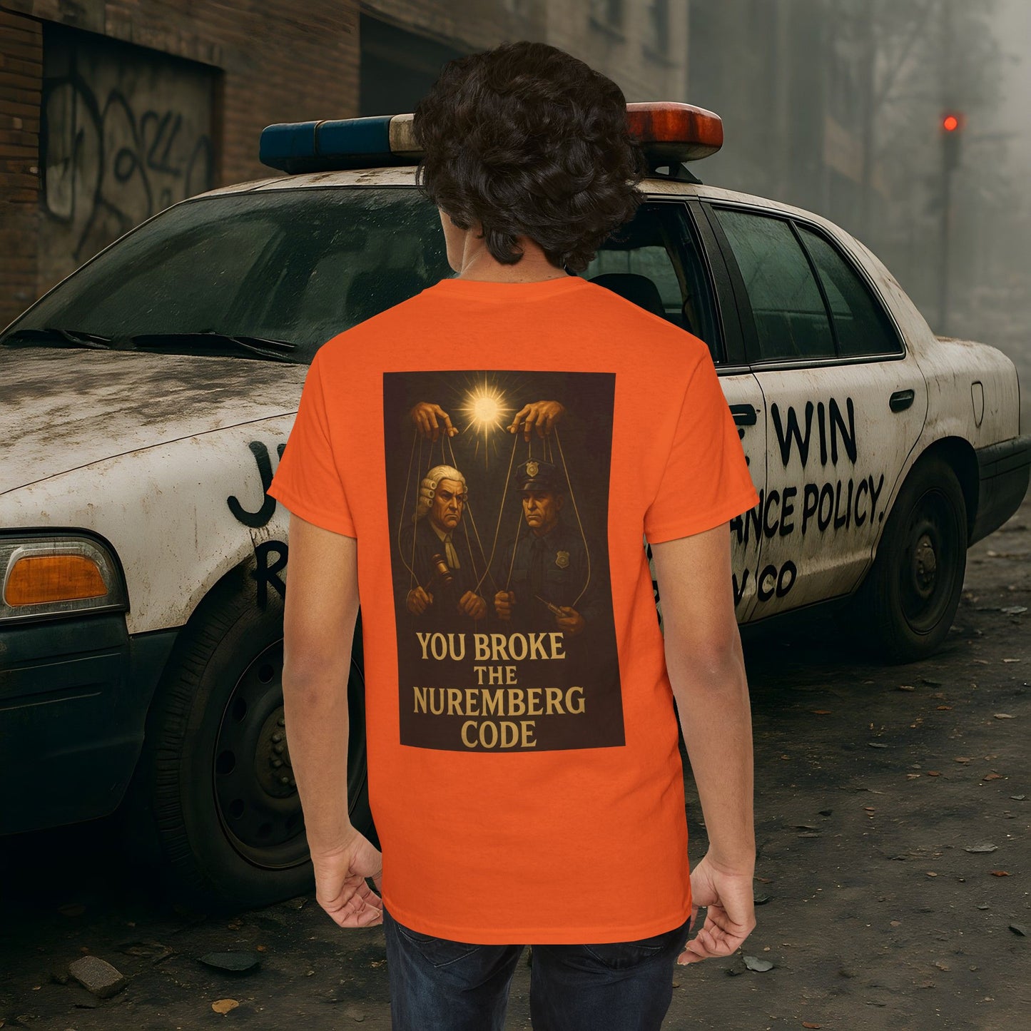 (Heavy Tee) Never Bow Co “You Broke Warrior’s Code” Defiance woven in cotton. Bold courtroom warrior’s graphic calling out broken codes. Built for strength, resistance, and truth-tellers who won’t fold. Wear the message, carry the fire, Never Bow.