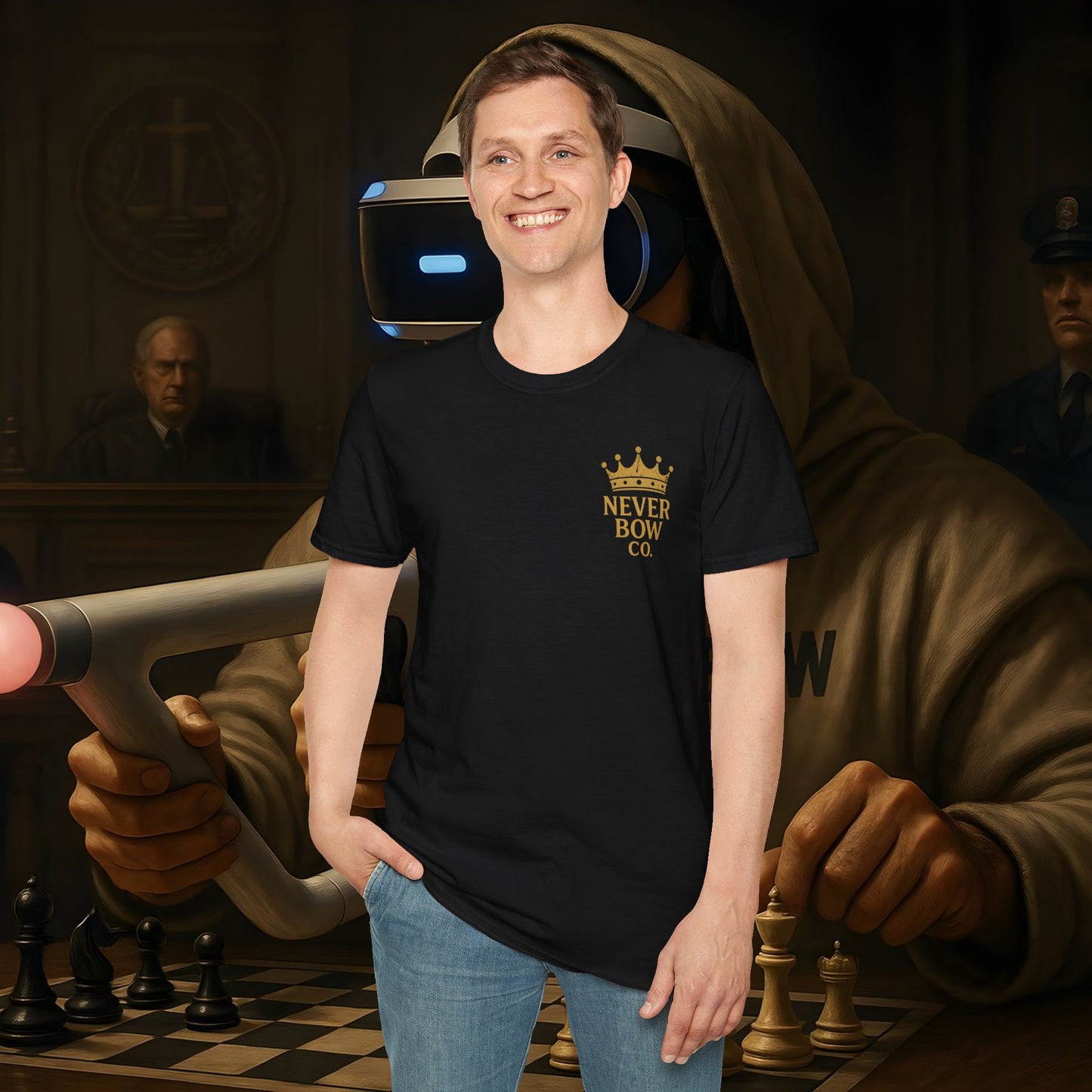 Never Bow Co Chess Series Tee – “The Game Is Over” | Declares victory on life’s battlefield. Featuring the Never Bow chess design, it symbolizes strategy, defiance, and final moves. For warriors who know the system’s game is finished.