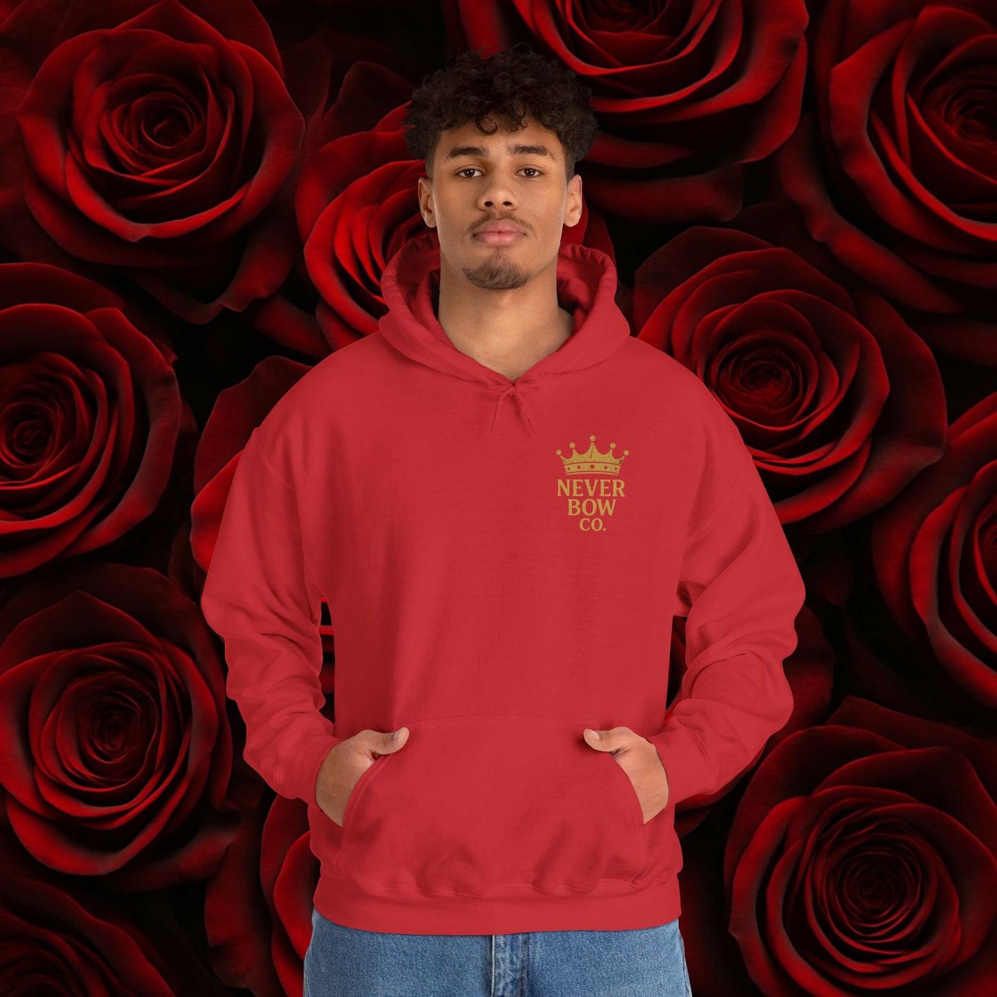 Never Bow Co. “Love Fiercely” Crowned Lion Hoodie | The crowned lion reminds you: Love fiercely, live boldly. A sacred strength hoodie crafted for rebels and dreamers who fight with heart, blending comfort, courage, and defiance in every stitch.