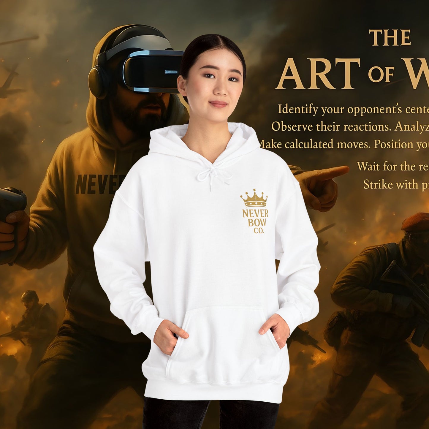 Never Bow Co “You’re in the Lion’s Den” Hoodie | Step into the Lion’s Den — where truth hunts lies. This hoodie isn’t fashion, it’s armour for rebels, warriors, and seekers who fight with courage, fire, and defiance.