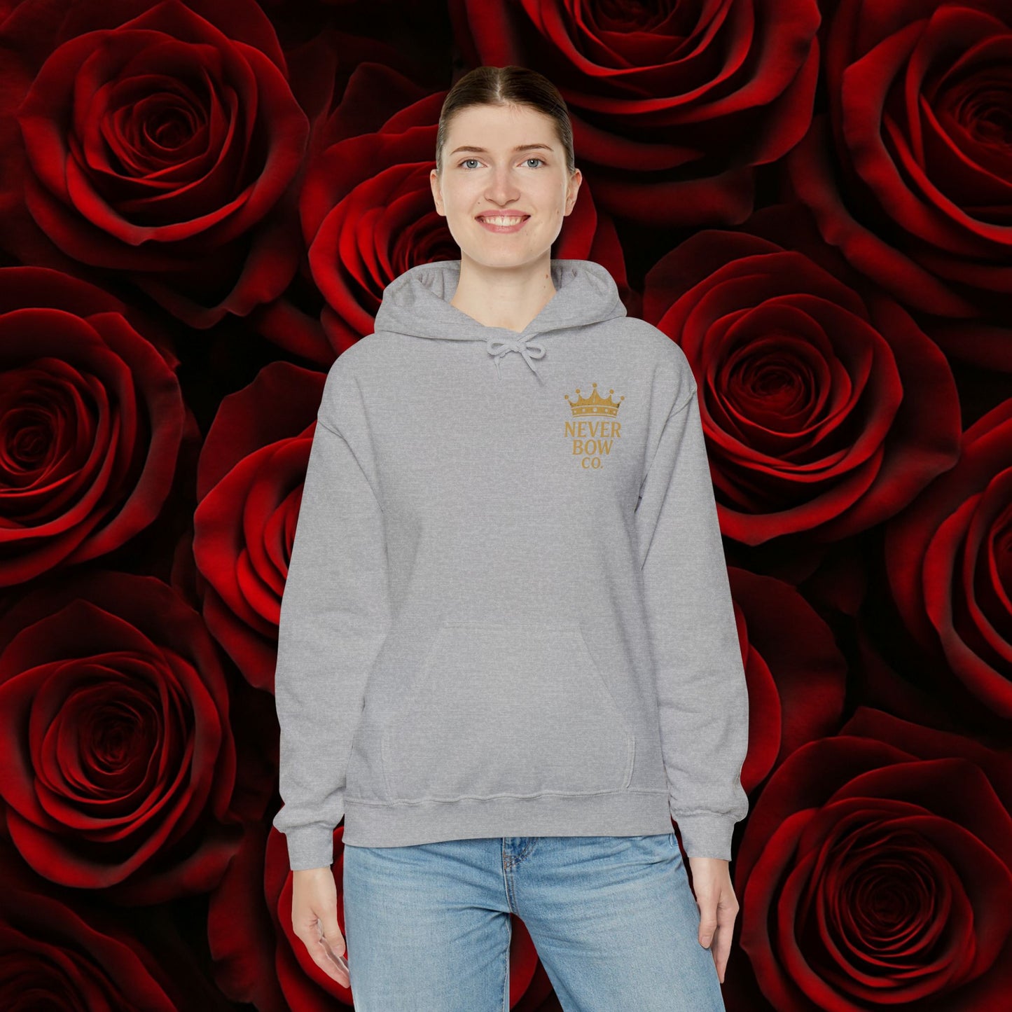 Never Bow Co. “Love Fiercely” Crowned Lion Hoodie | The crowned lion reminds you: Love fiercely, live boldly. A sacred strength hoodie crafted for rebels and dreamers who fight with heart, blending comfort, courage, and defiance in every stitch.
