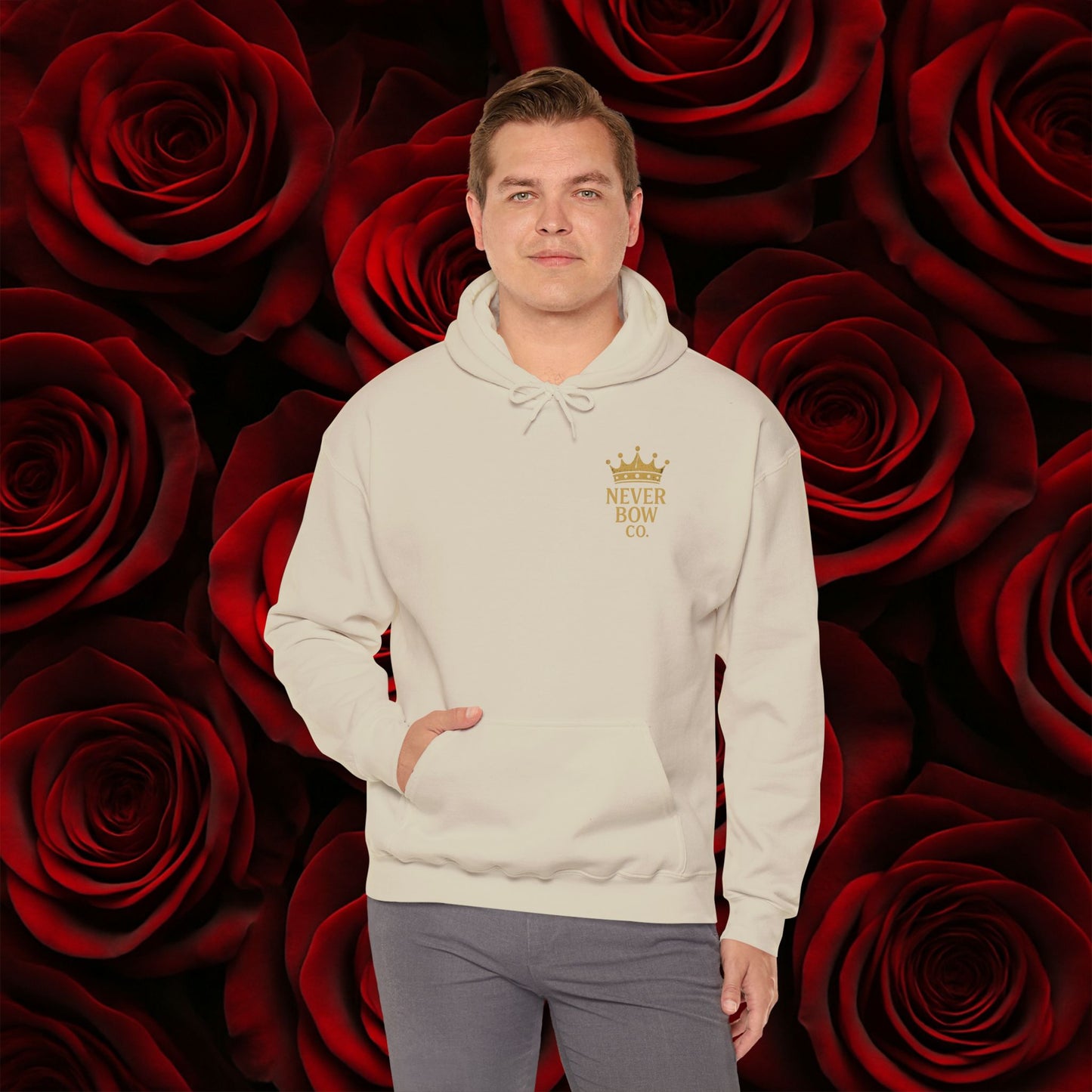 Never Bow Co. “Love Fiercely” Crowned Lion Hoodie | The crowned lion reminds you: Love fiercely, live boldly. A sacred strength hoodie crafted for rebels and dreamers who fight with heart, blending comfort, courage, and defiance in every stitch.