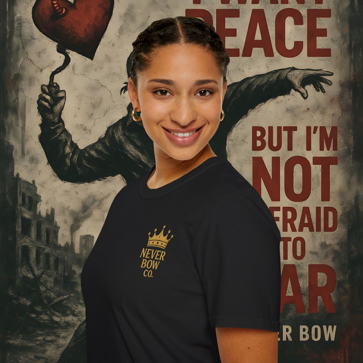 Never Bow Co. “Born to Rise” Rebellion Lion Tee | Rise above fear. The Rebellion Lion tee roars strength and defiance — crafted from lightweight cotton, built for rebels who lead, fight, and inspire. Streetwear for souls who refuse to bow.