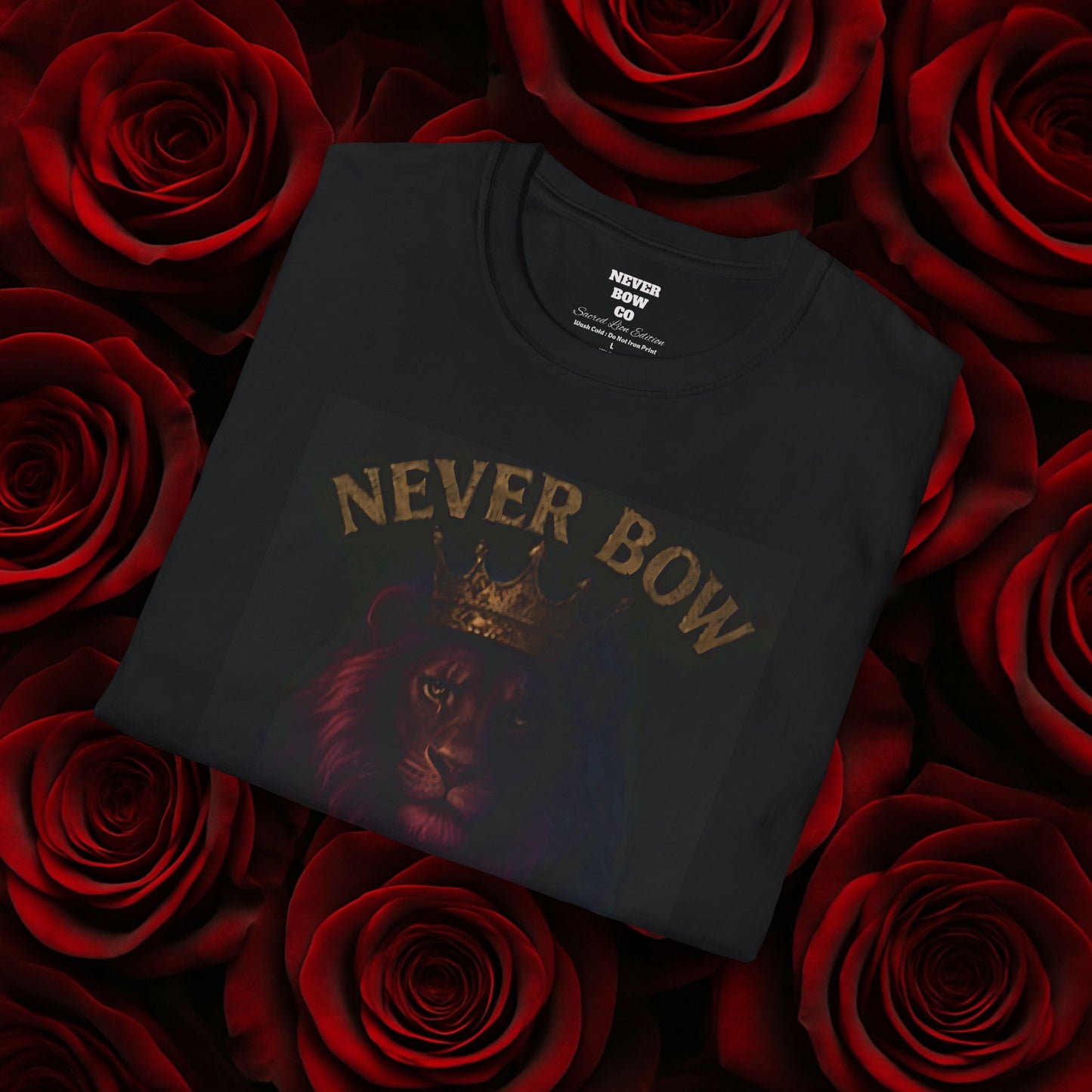 Never Bow SoulJah Tee | Sacred Lion Edition | Built as streetwear armor, the SoulJah Tee carries the sacred lion crest — symbol of defiance, loyalty, and truth. For rebels, warriors, and seekers who refuse submission. Wear strength. Never Bow.