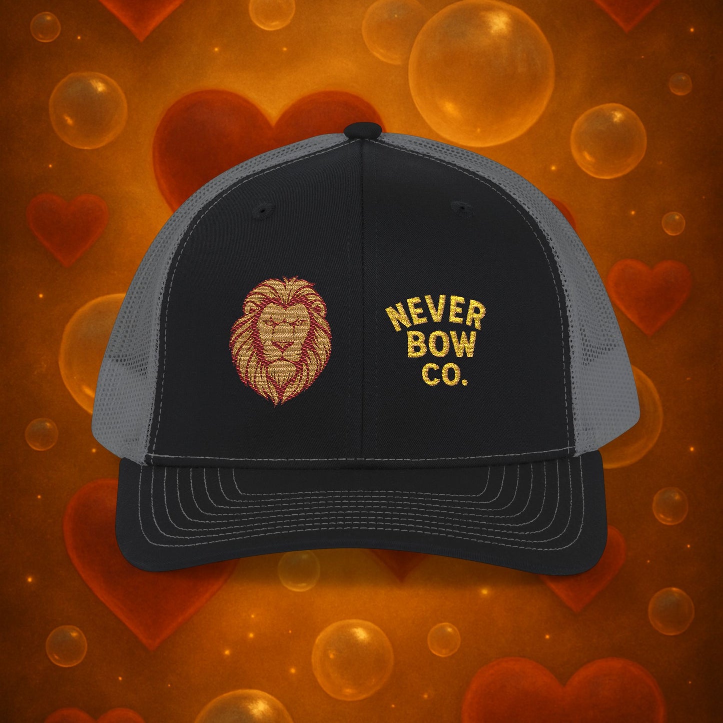 Never Bow Co. Embroidered Lion Hat – Defiance in Every Stitch. Carry the fire with the Never Bow Co. embroidered lion cap. Bold, unbreakable, stitched for warriors who won’t fold. Streetwear armor built for rebellion, defiance, and fearless truth-seekers.