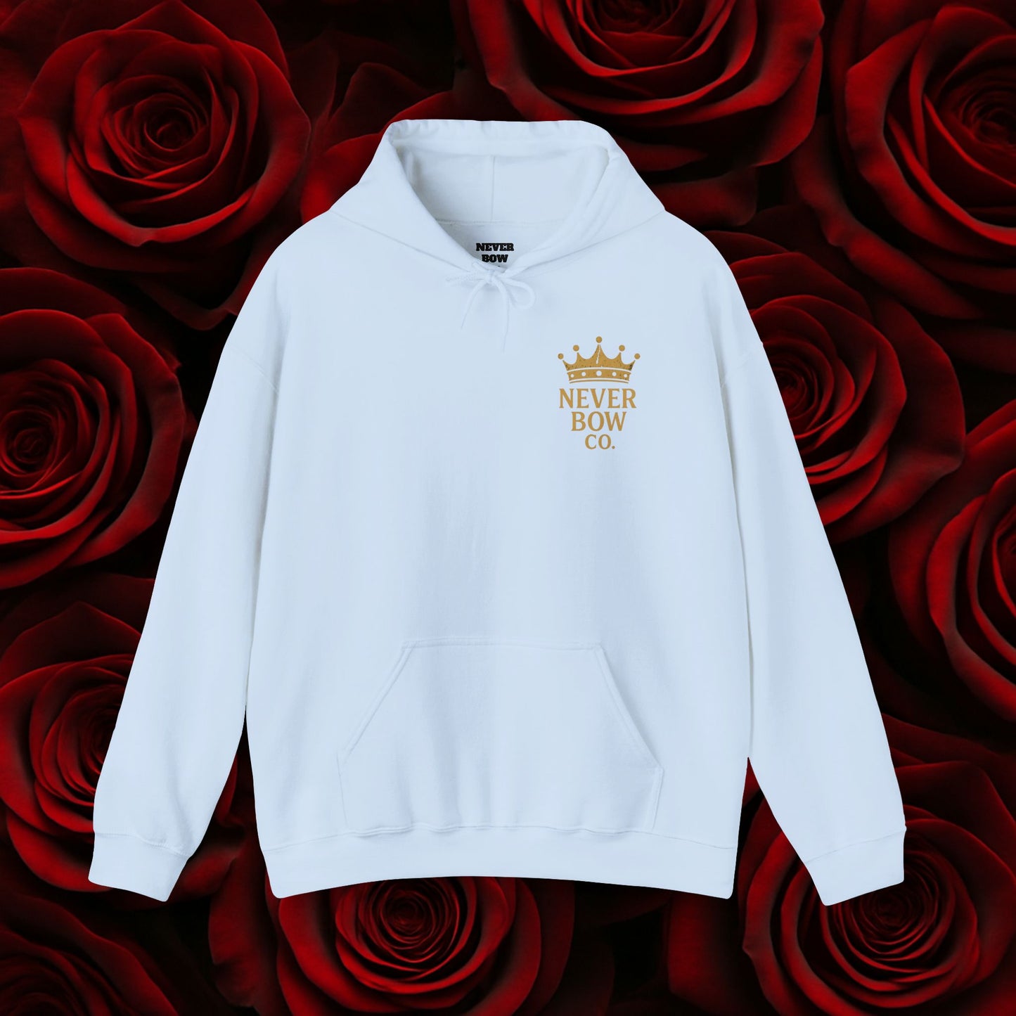 Never Bow Co. “Love Is My Religion” Lion Hoodie | A pullover for fearless souls. The crowned lion blazes with defiance: Love Is My Religion. Heavyweight comfort, cosmic strength, and unshakable streetwear for rebels who refuse to bow.
