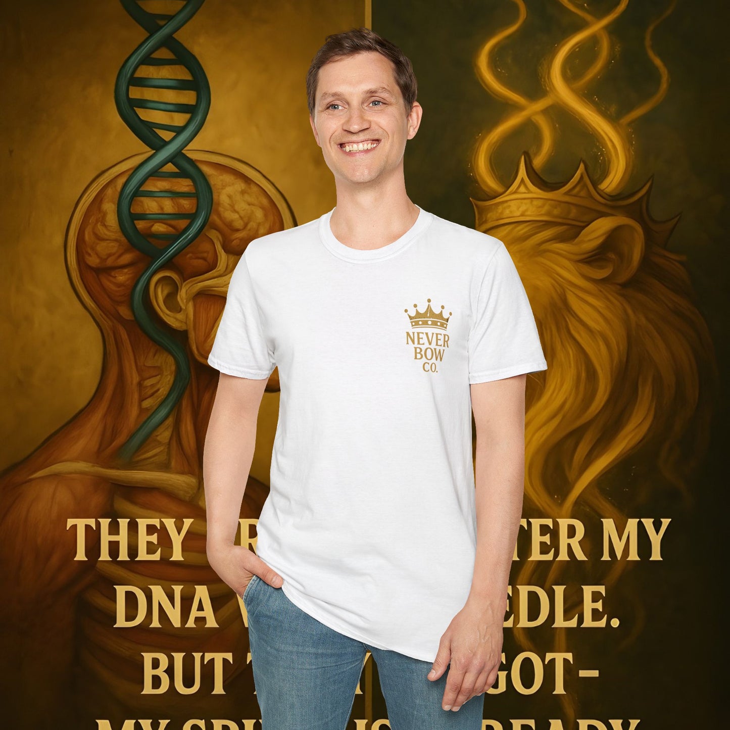 This Ain’t Magic Tee | Never Bow Co | Stand fearless in chaos. “This Ain’t Magic” is more than fabric — it’s truth in motion. Heavy cotton built for courtroom warriors, rebels, and believers who carry calm inside fire.