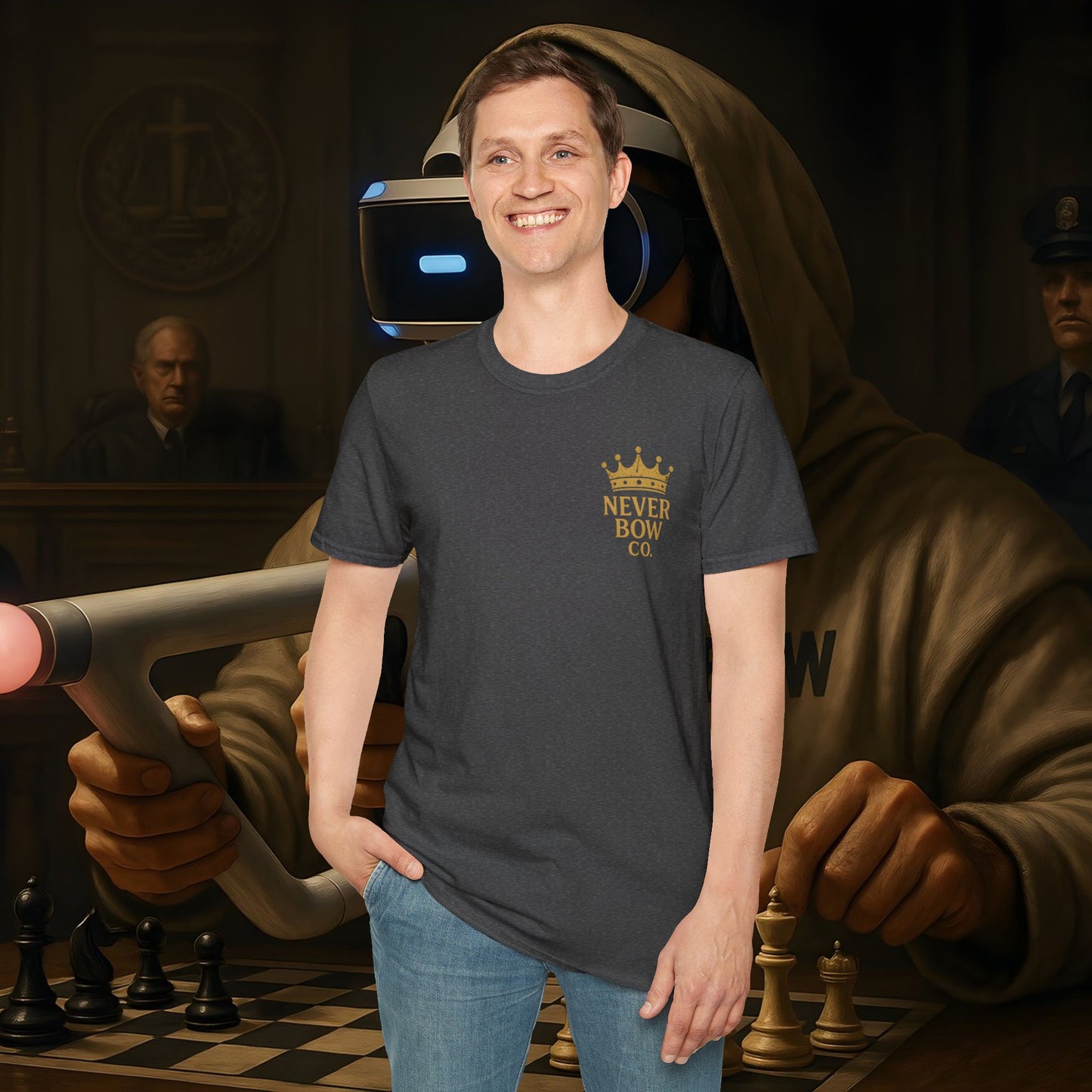 Never Bow Co Chess Series Tee – “The Game Is Over” | Declares victory on life’s battlefield. Featuring the Never Bow chess design, it symbolizes strategy, defiance, and final moves. For warriors who know the system’s game is finished.