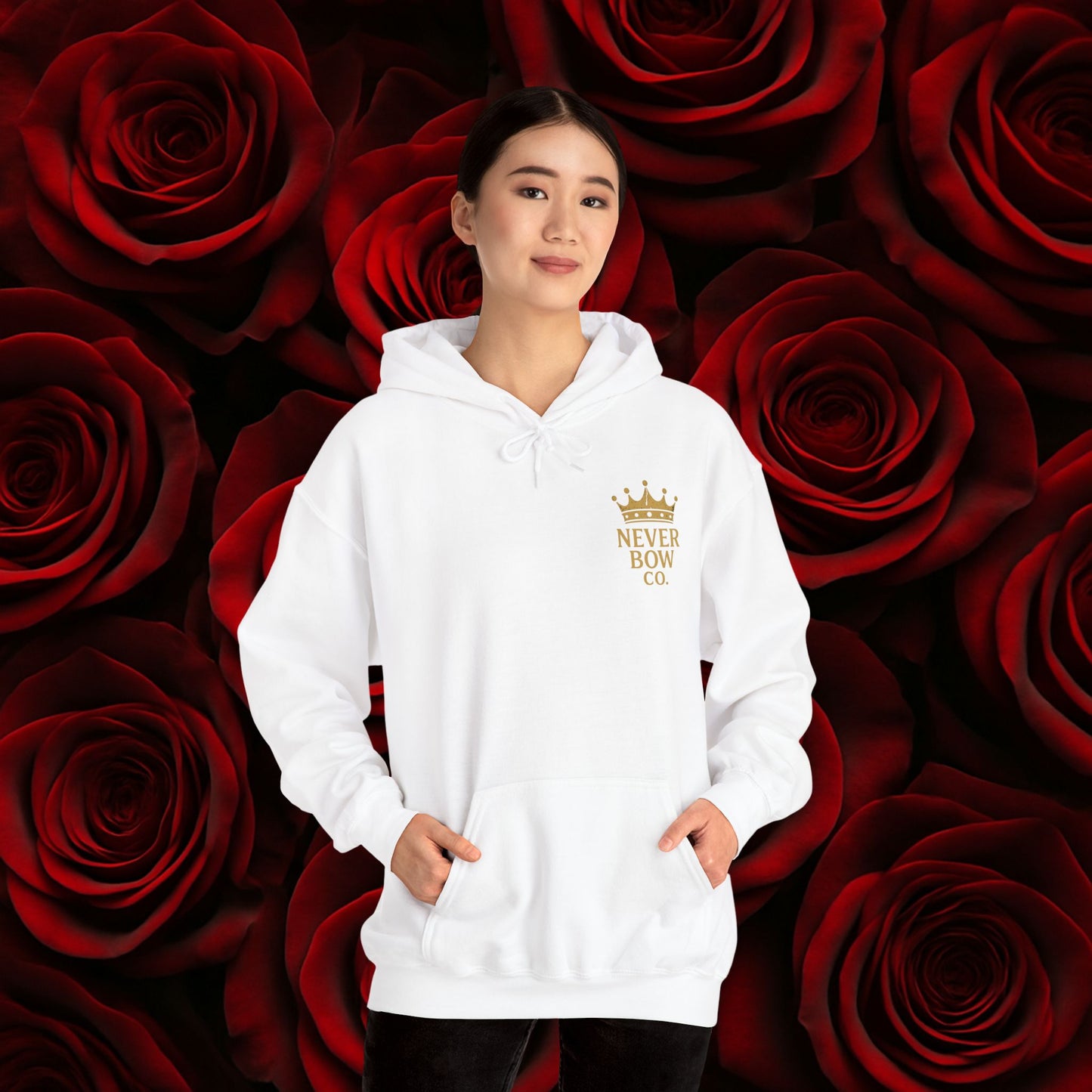 Never Bow Co. “Love Fiercely” Crowned Lion Hoodie | The crowned lion reminds you: Love fiercely, live boldly. A sacred strength hoodie crafted for rebels and dreamers who fight with heart, blending comfort, courage, and defiance in every stitch.