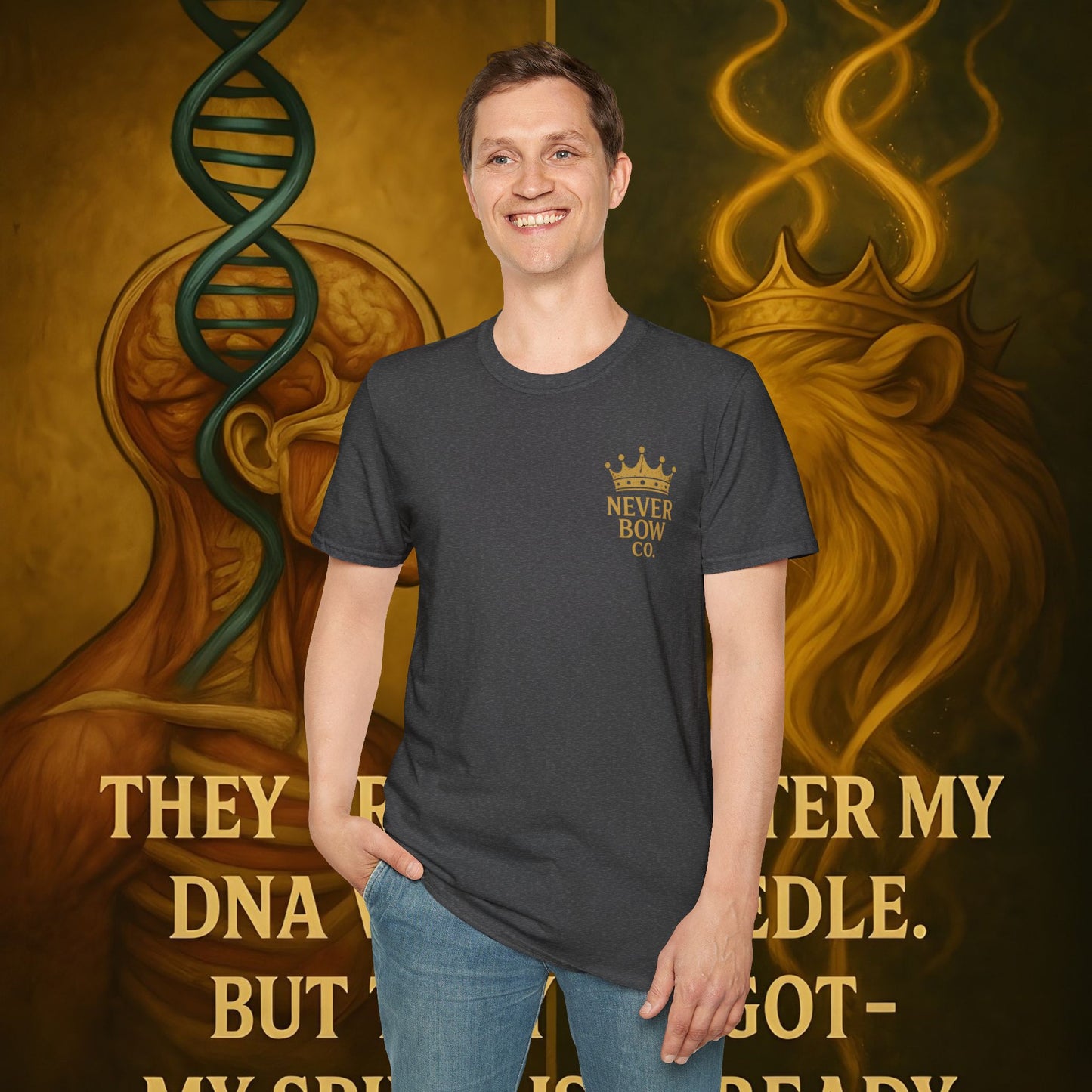 This Ain’t Magic Tee | Never Bow Co | Stand fearless in chaos. “This Ain’t Magic” is more than fabric — it’s truth in motion. Heavy cotton built for courtroom warriors, rebels, and believers who carry calm inside fire.