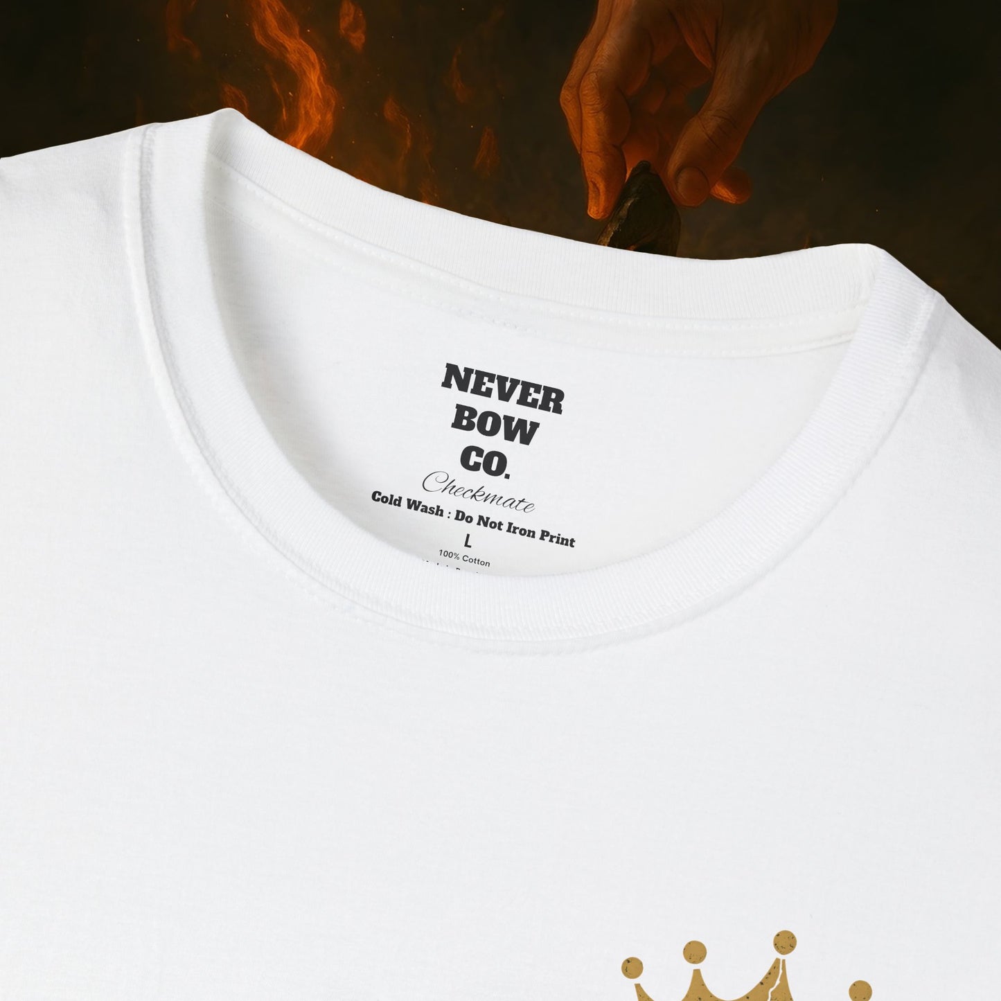 Never Bow Co Chess Series Tee – “The Game Is Over” | Declares victory on life’s battlefield. Featuring the Never Bow chess design, it symbolizes strategy, defiance, and final moves. For warriors who know the system’s game is finished.