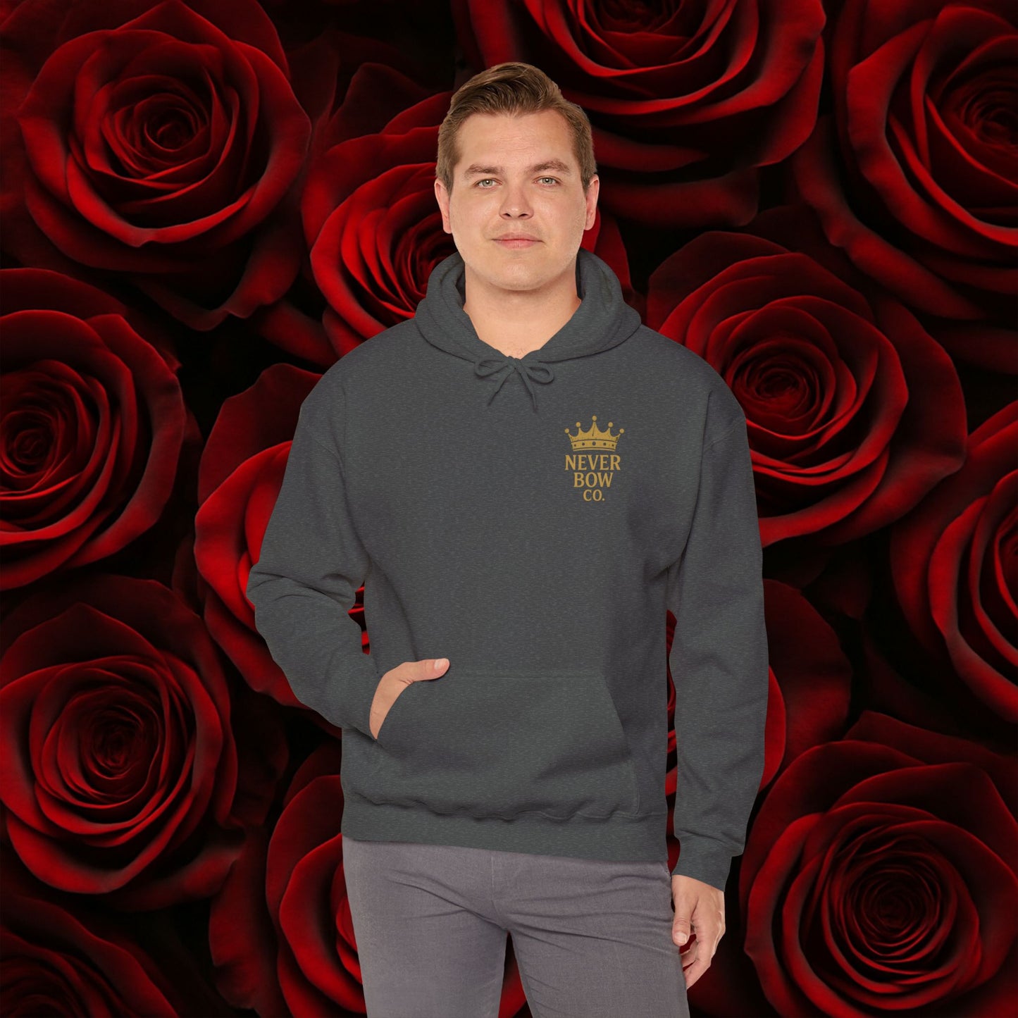 Never Bow Co. “Love Fiercely” Crowned Lion Hoodie | The crowned lion reminds you: Love fiercely, live boldly. A sacred strength hoodie crafted for rebels and dreamers who fight with heart, blending comfort, courage, and defiance in every stitch.