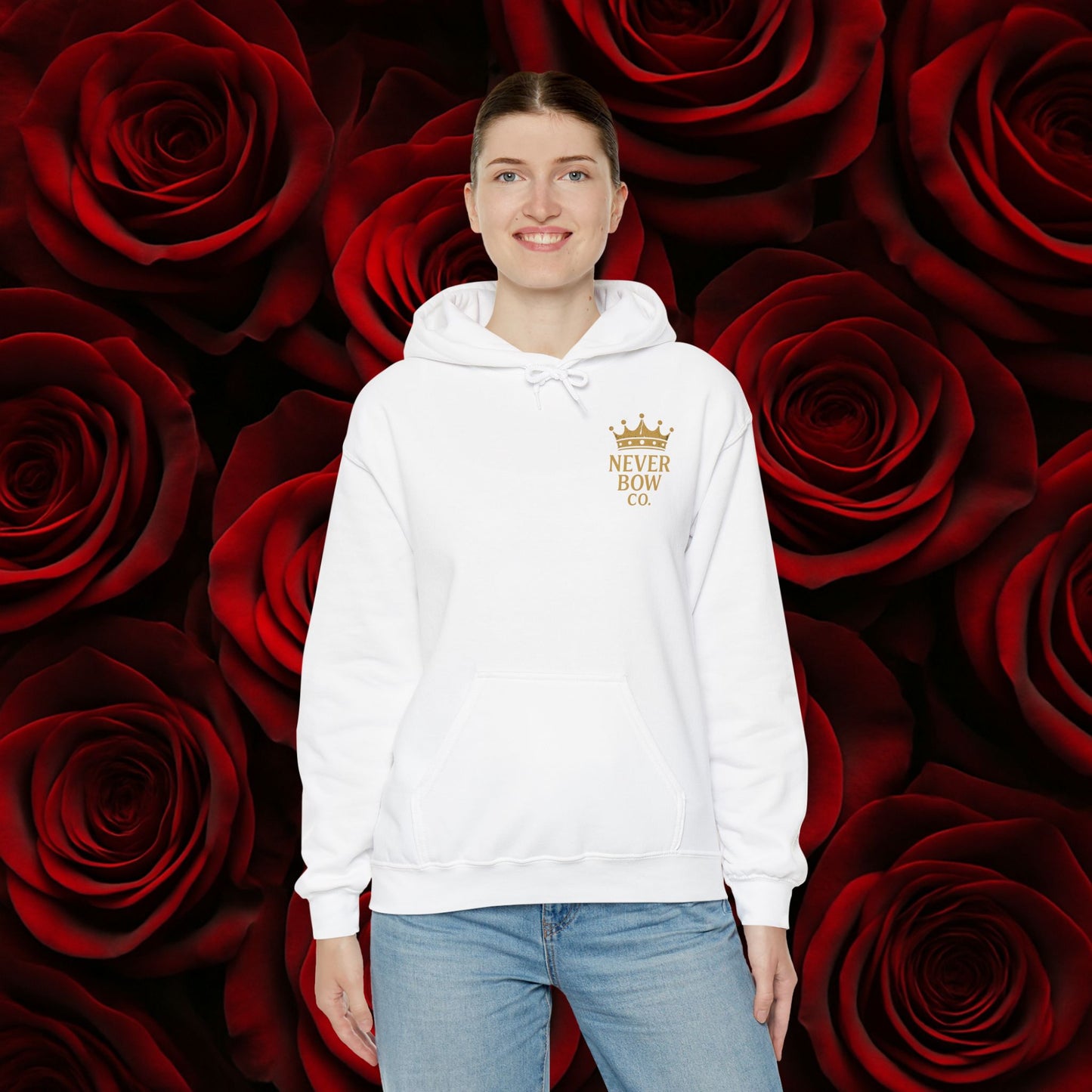 Never Bow Co. “Love Fiercely” Crowned Lion Hoodie | The crowned lion reminds you: Love fiercely, live boldly. A sacred strength hoodie crafted for rebels and dreamers who fight with heart, blending comfort, courage, and defiance in every stitch.