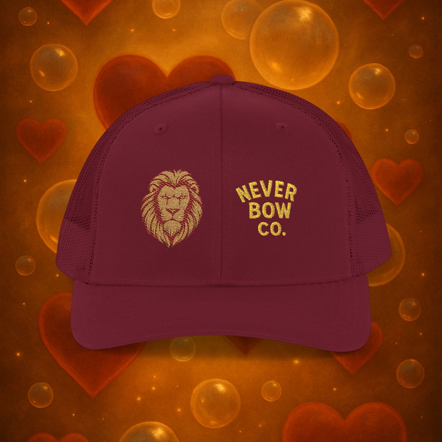 Never Bow Co. Embroidered Lion Hat – Defiance in Every Stitch. Carry the fire with the Never Bow Co. embroidered lion cap. Bold, unbreakable, stitched for warriors who won’t fold. Streetwear armor built for rebellion, defiance, and fearless truth-seekers.