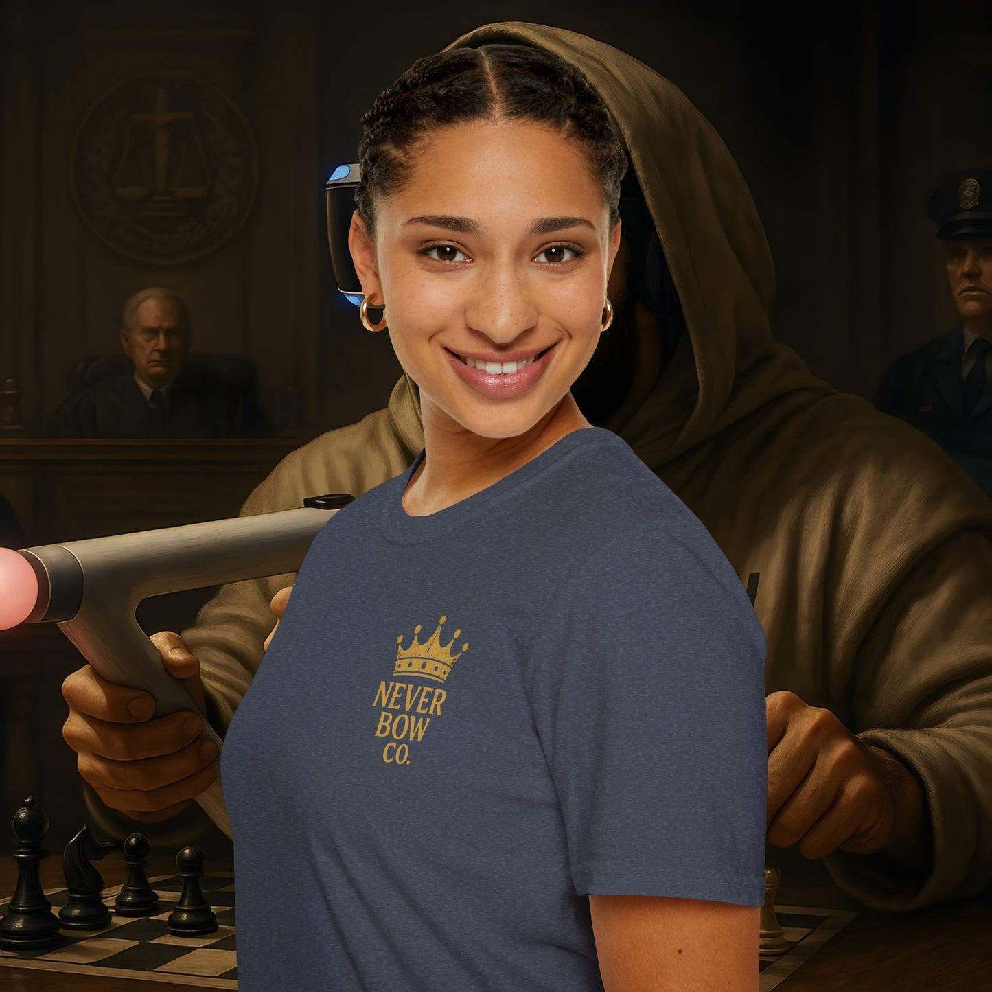 Never Bow Co Chess Series Tee – “The Game Is Over” | Declares victory on life’s battlefield. Featuring the Never Bow chess design, it symbolizes strategy, defiance, and final moves. For warriors who know the system’s game is finished.