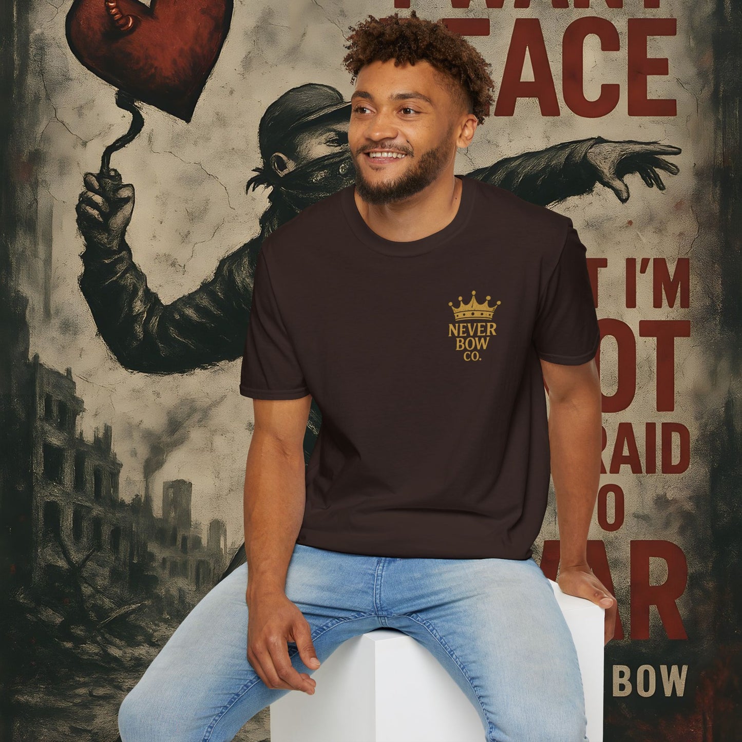 Never Bow Co. “Born to Rise” Rebellion Lion Tee | Rise above fear. The Rebellion Lion tee roars strength and defiance — crafted from lightweight cotton, built for rebels who lead, fight, and inspire. Streetwear for souls who refuse to bow.