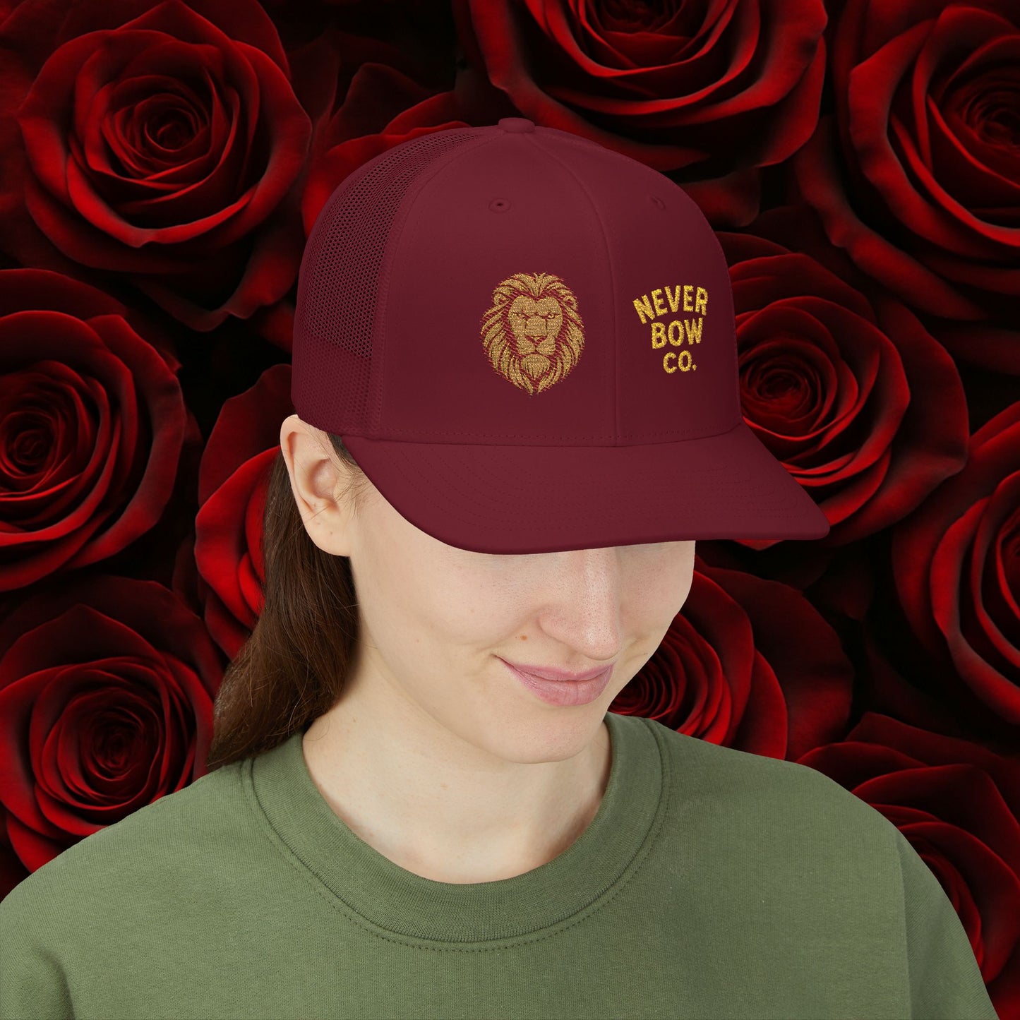 Never Bow Co. Embroidered Lion Hat – Defiance in Every Stitch. Carry the fire with the Never Bow Co. embroidered lion cap. Bold, unbreakable, stitched for warriors who won’t fold. Streetwear armor built for rebellion, defiance, and fearless truth-seekers.