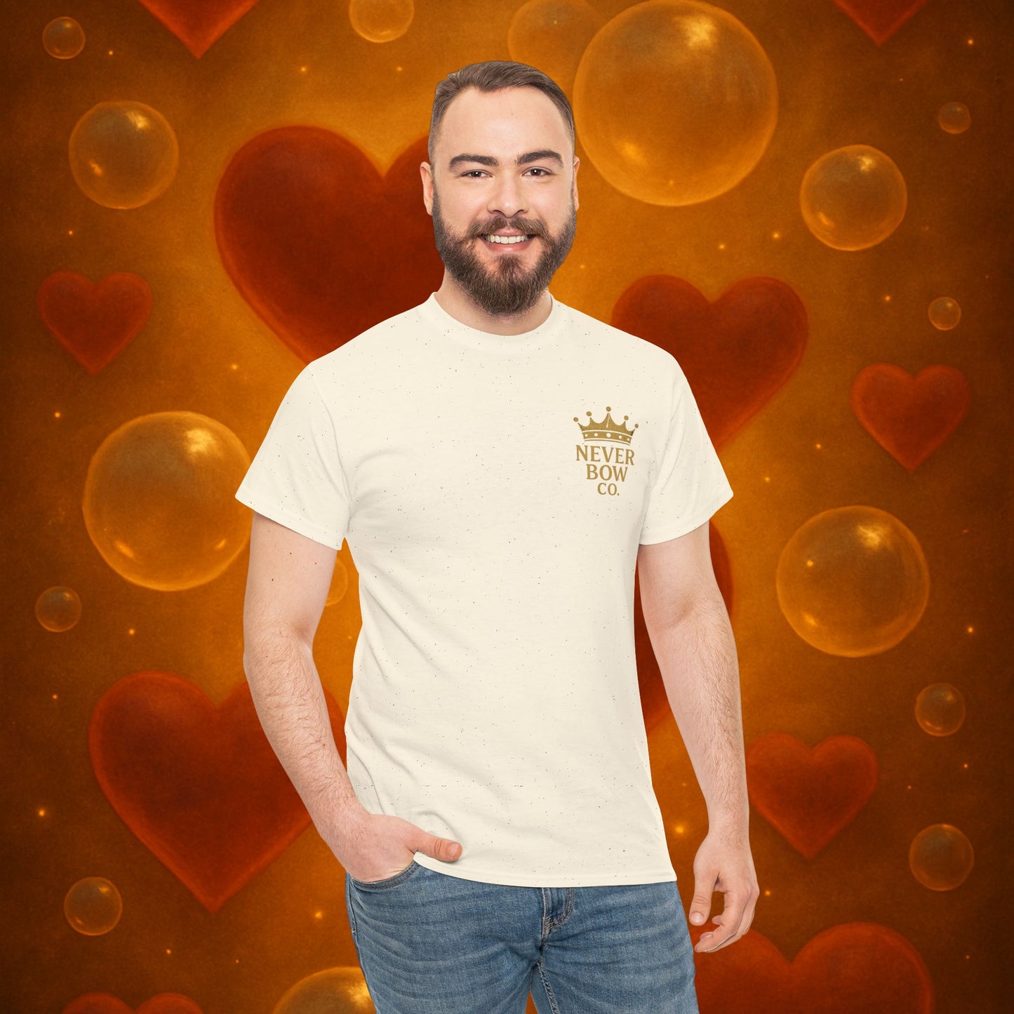 (Heavy Tee) Never Bow Co “Divine Still Lives” Statement Shirt | The Divine Still Lives "Heavy Tee" carries defiance: “Divine still lives in those who don’t submit.” A unisex cut for warriors, rebels, and truth seekers.