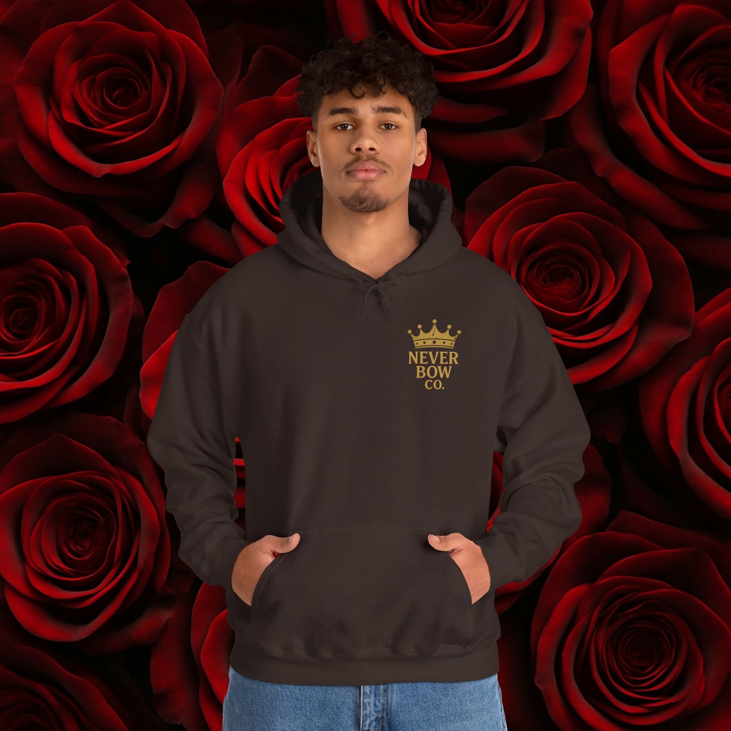 Never Bow Co. “Love Fiercely” Crowned Lion Hoodie | The crowned lion reminds you: Love fiercely, live boldly. A sacred strength hoodie crafted for rebels and dreamers who fight with heart, blending comfort, courage, and defiance in every stitch.