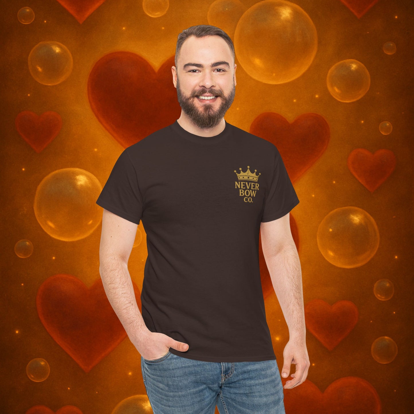 (Heavy Tee) Never Bow Co “Divine Still Lives” Statement Shirt | The Divine Still Lives "Heavy Tee" carries defiance: “Divine still lives in those who don’t submit.” A unisex cut for warriors, rebels, and truth seekers.