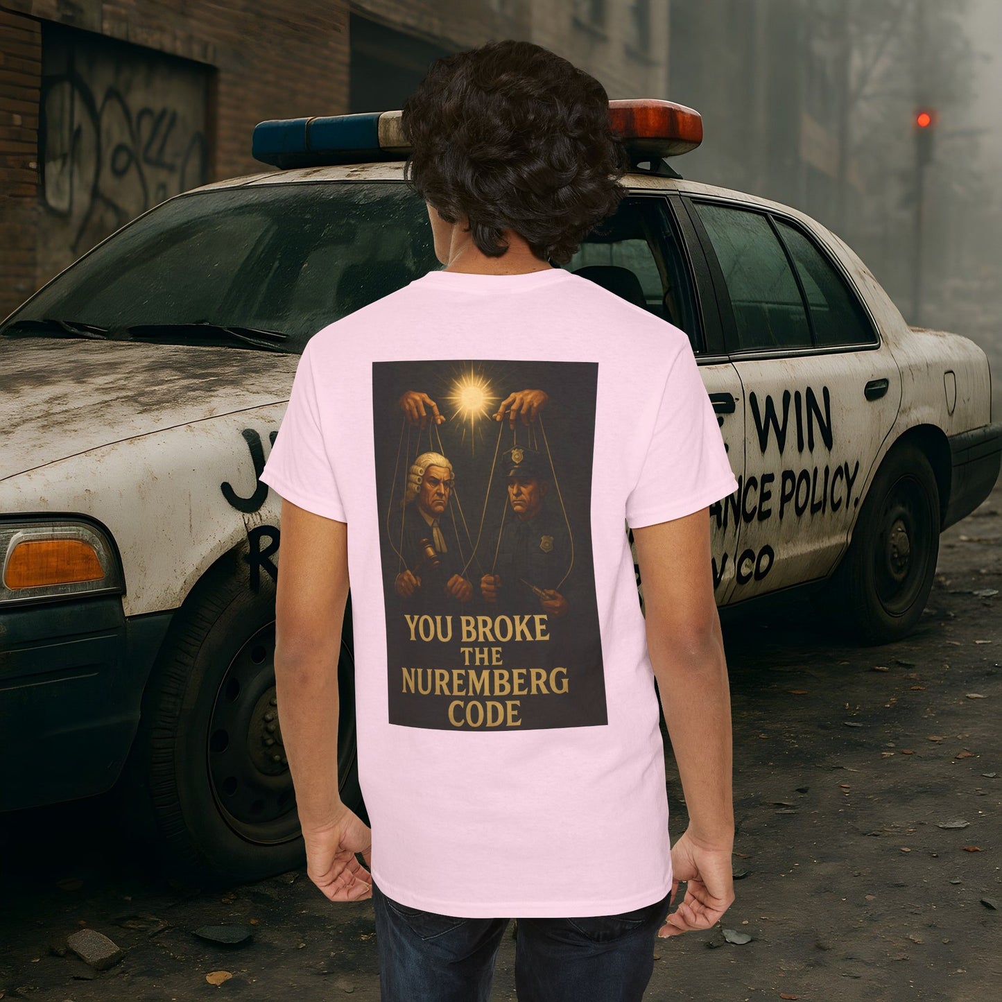 (Heavy Tee) Never Bow Co “You Broke Warrior’s Code” Defiance woven in cotton. Bold courtroom warrior’s graphic calling out broken codes. Built for strength, resistance, and truth-tellers who won’t fold. Wear the message, carry the fire, Never Bow.