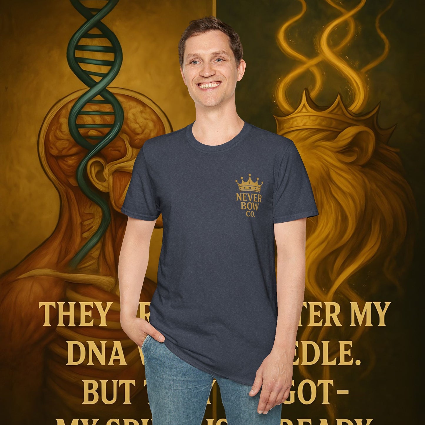 This Ain’t Magic Tee | Never Bow Co | Stand fearless in chaos. “This Ain’t Magic” is more than fabric — it’s truth in motion. Heavy cotton built for courtroom warriors, rebels, and believers who carry calm inside fire.